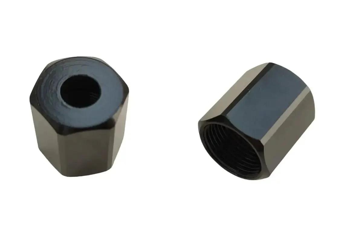Replacement Cut-Out Tool Collet Nut 2 Pack Fits Models 48-68-0060 2627-20 48-66-0320 48-66-0325 Black Height 0.748 Inches Wrench Size 5/8 Inch Hole Size 0.275 Inch Durable Replacement Part for Precision Cut-Outs - Image 4