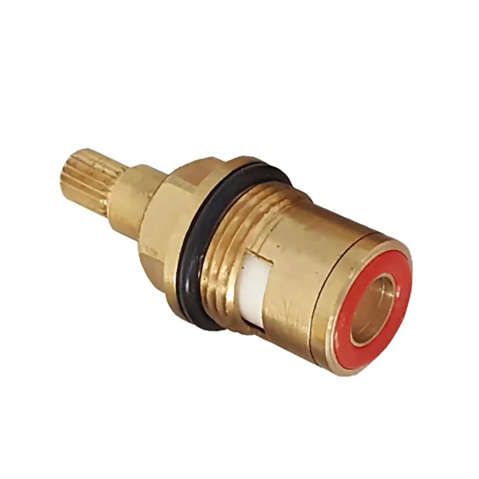 Replacement Faucet Cartridge With Ceramic Disc For Double Handle Kitchen And Bathroom Taps Quarter Turn Operation Three Quarter Inch BSP Thread 20 Spline No Fuss Install Durable Valve Replacement For Leaky Or Worn Out Taps