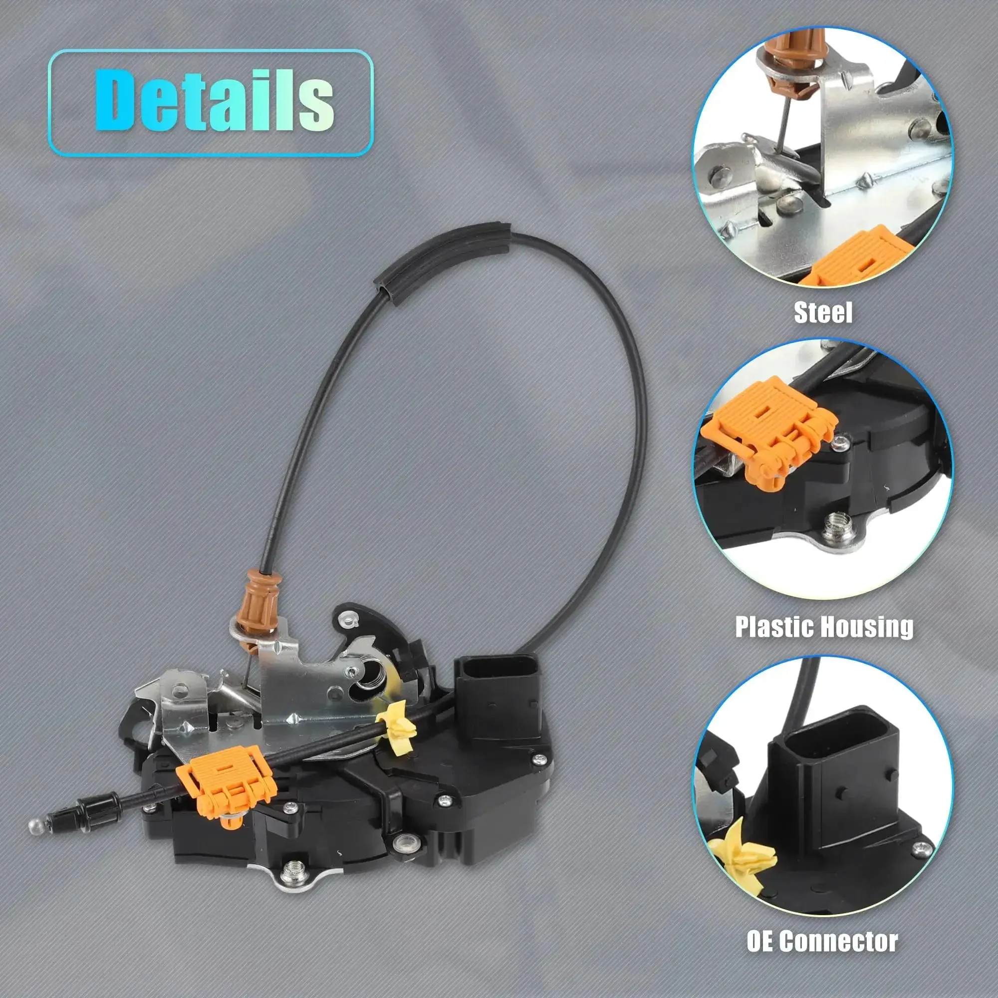 Replacement Front Left Driver Side Power Door Lock Actuator Motor With Cable For Chevy Silverado 1500 2500 3500 2010 To 2013 And GMC Sierra Suburban 2010 To 2014 Door Latch Actuator OE Number 22862026 - Image 4