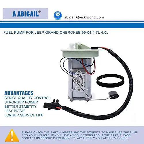 Replacement Fuel Pump Assembly For Jeep Grand Cherokee 1999 2000 2001 2002 2003 2004 4.0L 4.7L E7127MN Plug And Play Ready Fits AIRTEX 67662 Bosch Carter P75039M P75041M Chrysler 5012380AA 5012380AD Reliable High Quality - Image 6