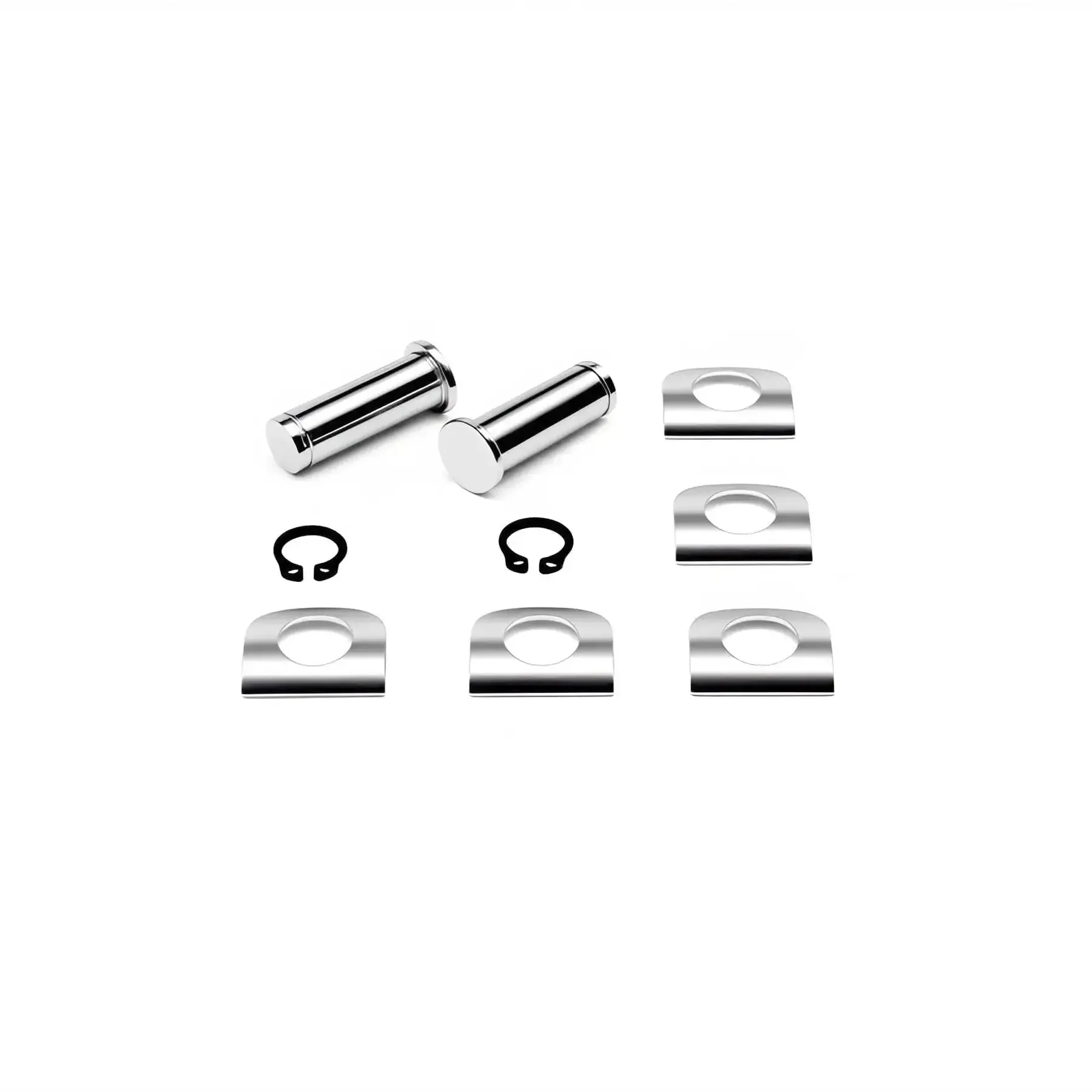 Replacement Motorcycle Footpeg Mount Pins Kit With E Clips And Washers, Four Pack Clevis Pins For Harley Style Footpeg Brackets, Replacement Foot Peg Mounting Pin Set, Tighten Loose Pegs On Cruiser Touring Bikes - Image 3