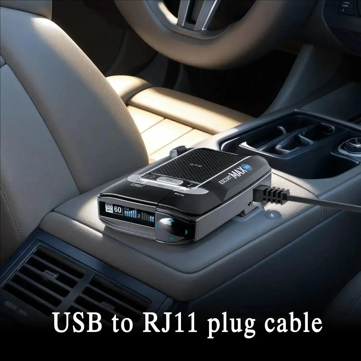 Replacement Radar Detector Cable USB to RJ11 Power Cord 5 Feet Long No Fuss 5V USB A Port to 12V Car Power Works With Escort Passport 9500i MAX360 Uniden R1 R3 R7 Beltronics Radenso XP And More - Image 2