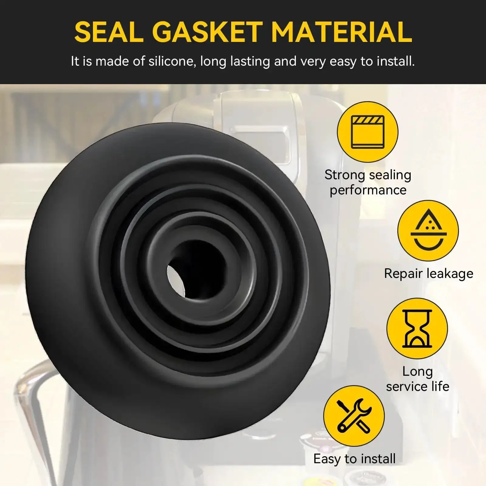Replacement Silicone Gasket For Cuisinart Single Serve Coffee Makers Upper Needle Seal Ultra Snug Leak Proof Fit For SS-10 SS-10P1 SS-5 SS-5W SS-700 SS-700ENW SS-6 SS-780 SS-780PC - Image 5