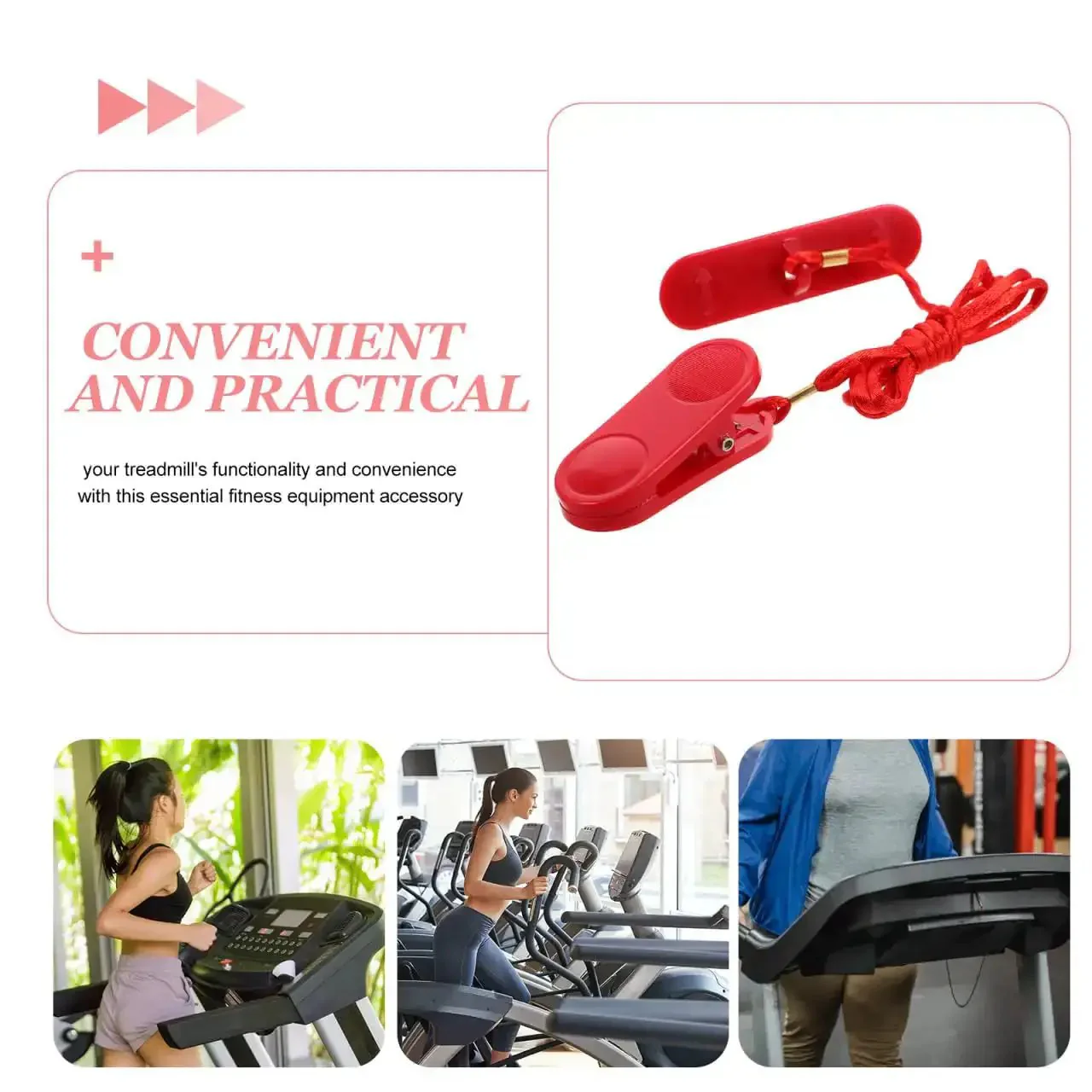 Replacement Treadmill Safety Key And Emergency Stop Clip For Treadmills Running Machines Fitness Equipment With Dual Insert Design And Easy Installation - Image 3