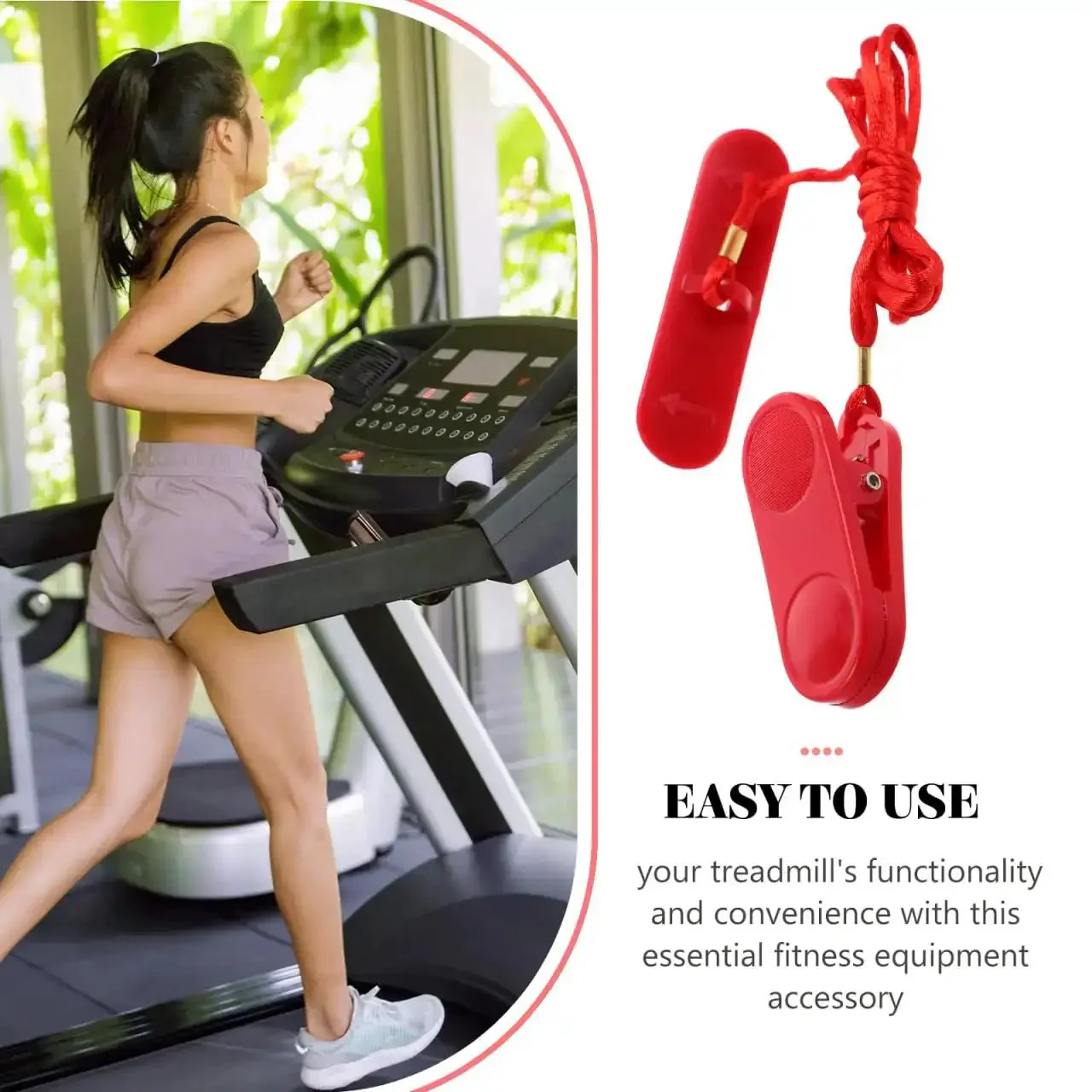 Replacement Treadmill Safety Key And Emergency Stop Clip For Treadmills Running Machines Fitness Equipment With Dual Insert Design And Easy Installation - Image 4