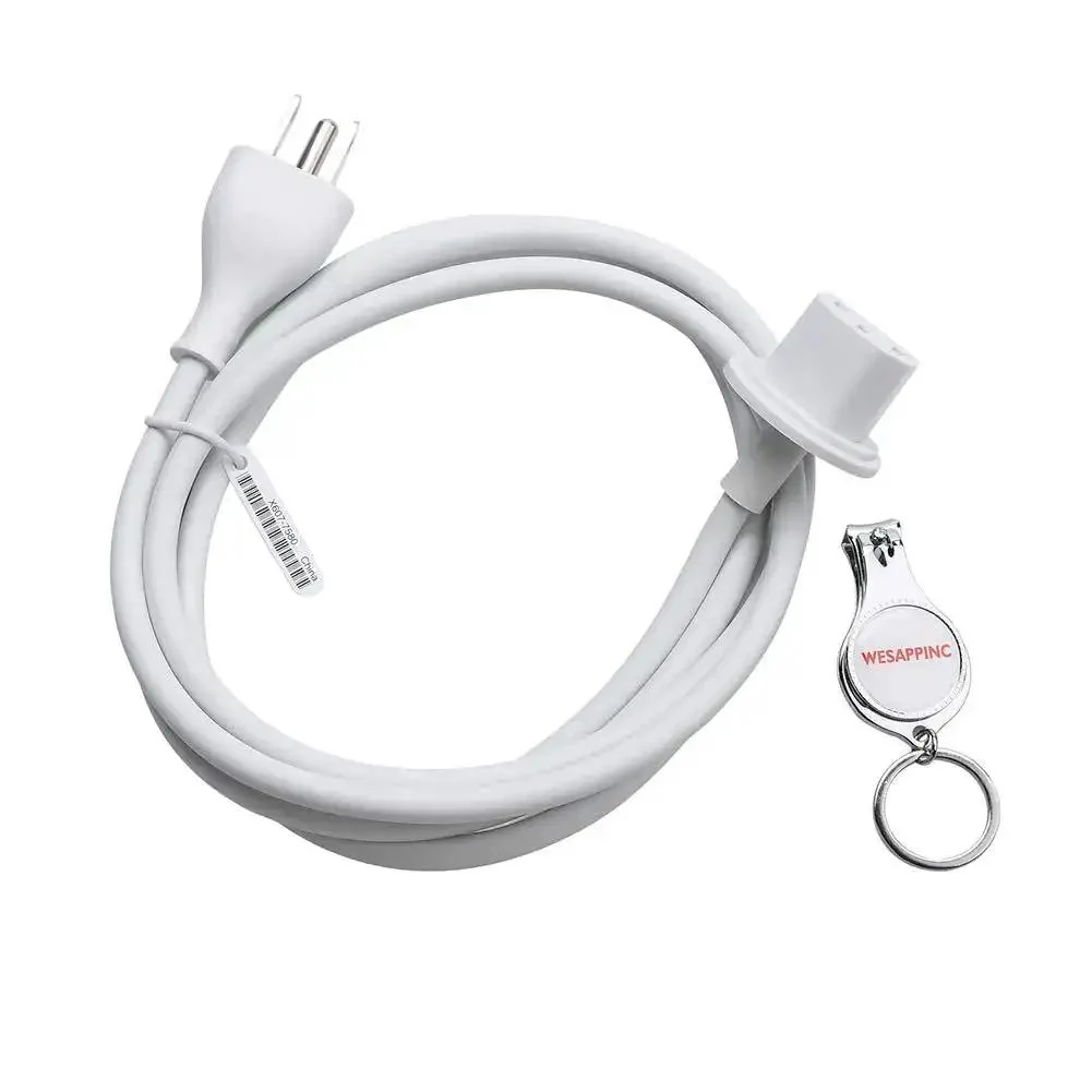 Replacement US Plug Extension Cable for Apple iMac G5 20 Inch 21.5 Inch 24 Inch and 27 Inch Power Supply Cord White Finish Easy Install Durable Build Keeps Your Vintage iMac Running Smooth