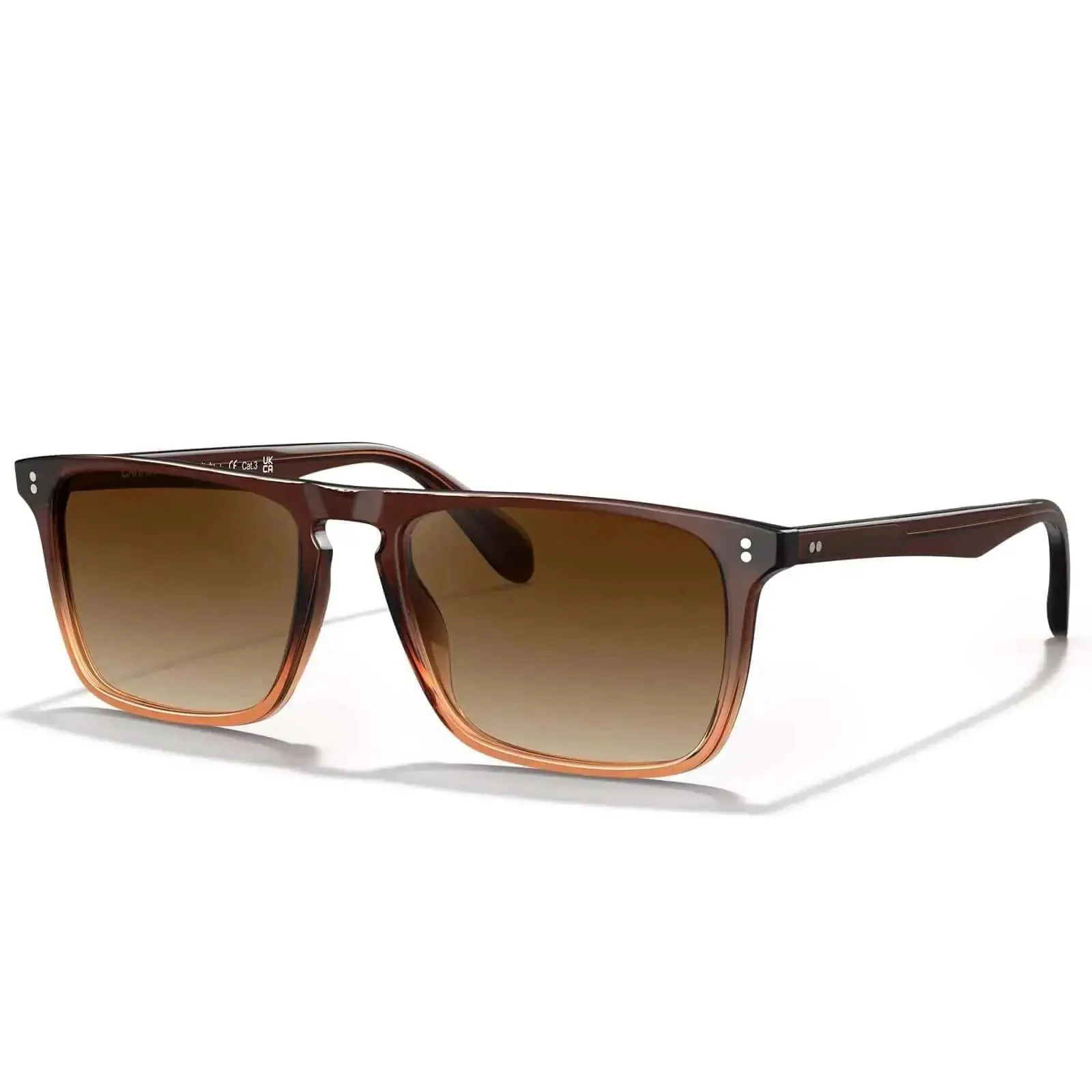 Retro Polarized Sunglasses For Men With UV Protection Dope Hand Crafted Acetate Frame Classic Rectangular Style Fashionable Cool Sun Glasses Crystal Coffee - Image 2