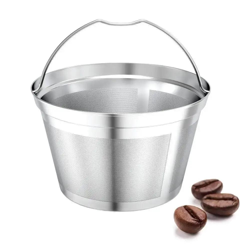 Reusable Stainless Steel Coffee Filter Basket For 8 To 12 Cup Brewers Permanent Replacement Filter That Keeps Natural Oils For Richer Flavor Smoother Coffee Budget Friendly And Cash Saving Fits Bunn Coffee Brewer