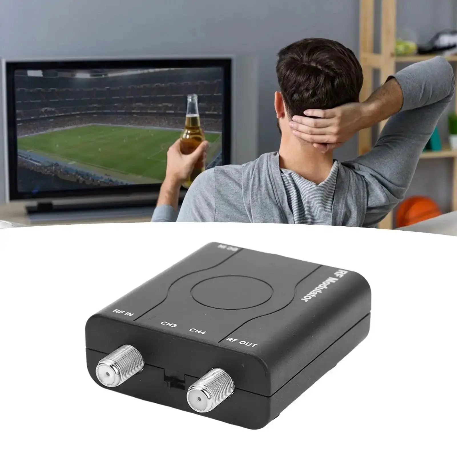 RF Modulator Adapter With HDMI Input For NTSC Output And 1080P PLL Controlled VHF Modulation Coaxial Converter For Old School TVs Supports CH3 And CH4 Frequencies HDMI 1.4 Ready - Image 6