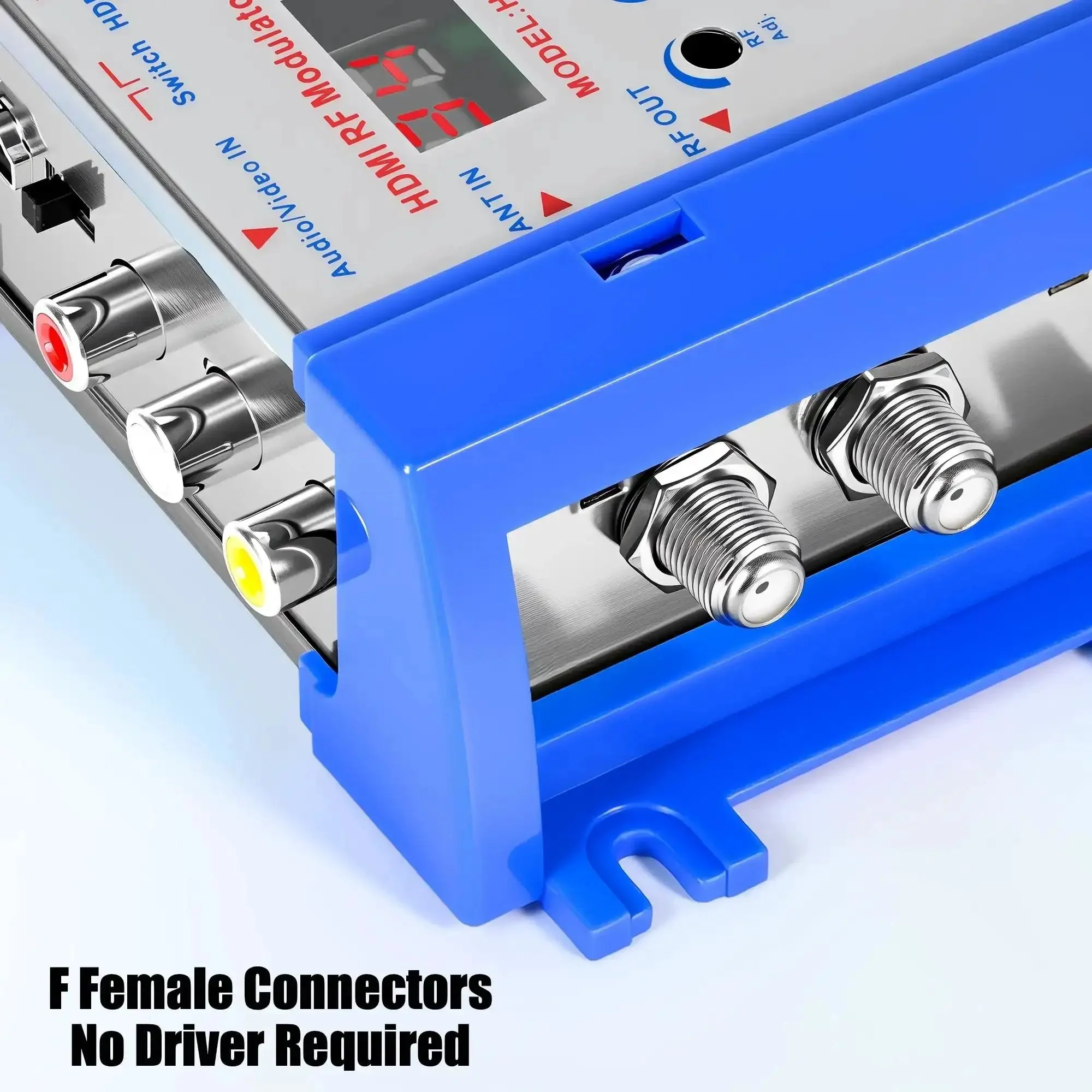 RF Modulator For TV Transforms HDMI Or CVBS RCA Into RF Coaxial, VHF UHF Output With PAL NTSC Support, Delivers 1080P 1080i 720P 576P 576i 480p, F Female Connector, Ideal For Home AV Switch And Audio Video Setup - Image 5