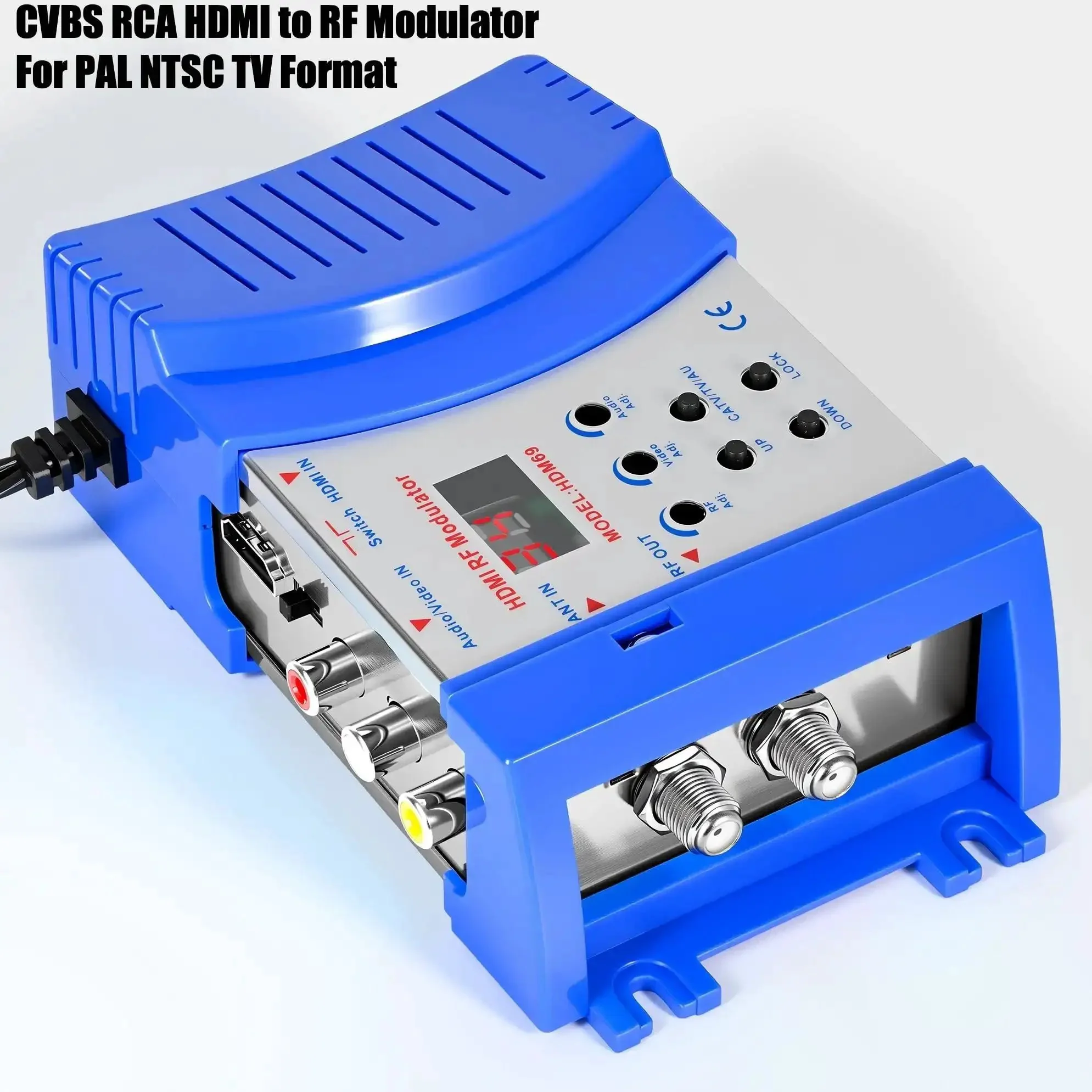 RF Modulator For TV Transforms HDMI Or CVBS RCA Into RF Coaxial, VHF UHF Output With PAL NTSC Support, Delivers 1080P 1080i 720P 576P 576i 480p, F Female Connector, Ideal For Home AV Switch And Audio Video Setup - Image 6