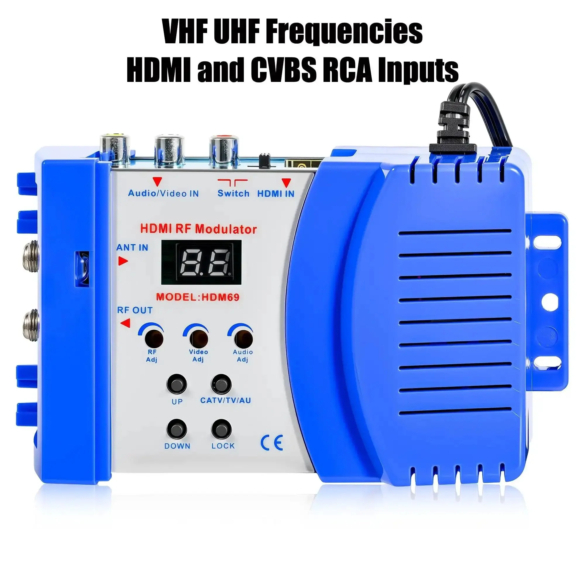 RF Modulator For TV Transforms HDMI Or CVBS RCA Into RF Coaxial, VHF UHF Output With PAL NTSC Support, Delivers 1080P 1080i 720P 576P 576i 480p, F Female Connector, Ideal For Home AV Switch And Audio Video Setup - Image 7