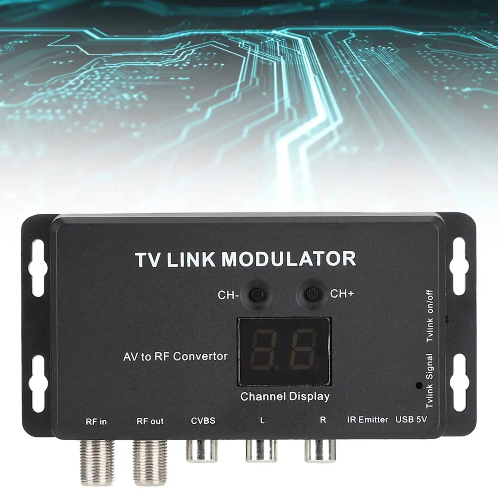 RF Modulator For UHF TV With Infrared Extender, Channel Display, And AV To RF Converter For Cable TV Systems, Hassle Free Plug And Play, Wide Compatibility, Easy Setup - Image 9