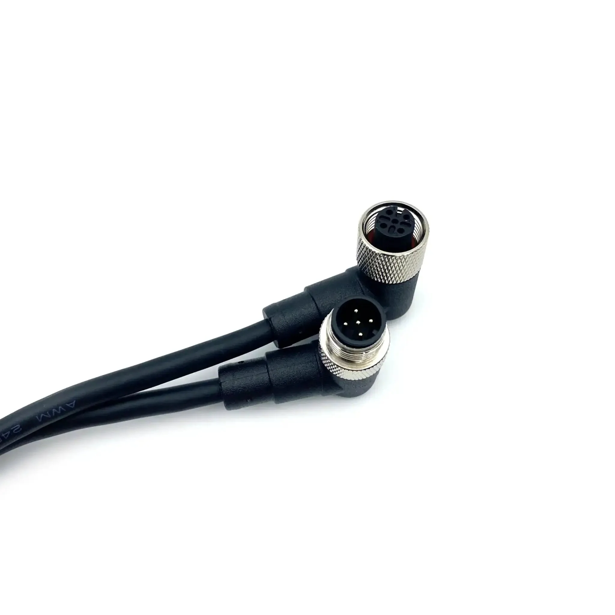 Right Angle M12 5 Pin A Code Connector Cable 0.5 Meter Female To Male PVC Jacket AWG22 125V 4A Industrial Molded Wire Ideal For Easy Plug And Play Field Sensor And Automation Wiring - Image 3
