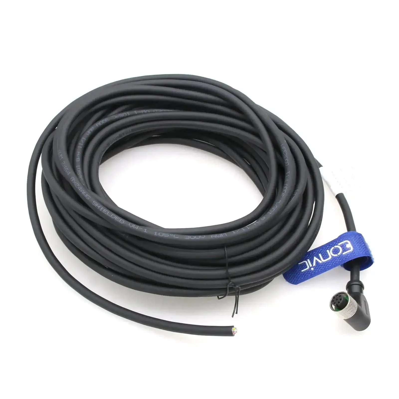 Right Angle M12 8 Pin A Code Female Industrial Sensor Connector With Shielded Waterproof Aviation Cable 10m Anti Vibration Corrosion Resistant Socket For Tough Factory Automation And Equipment - Image 4