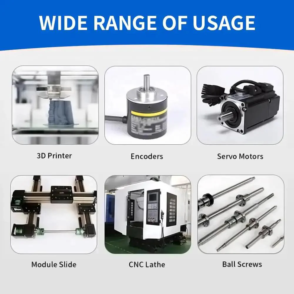 Rigid Clamp On Motor Shaft Coupling 32mm Diameter 45mm Length 15mm To 15mm Bore Aluminum Alloy Shaft Connector For 3D Printer CNC Machine And Servo Motor Easy Install Lightweight Heavy Duty Anti Corrosive High Speed Drive - Image 4