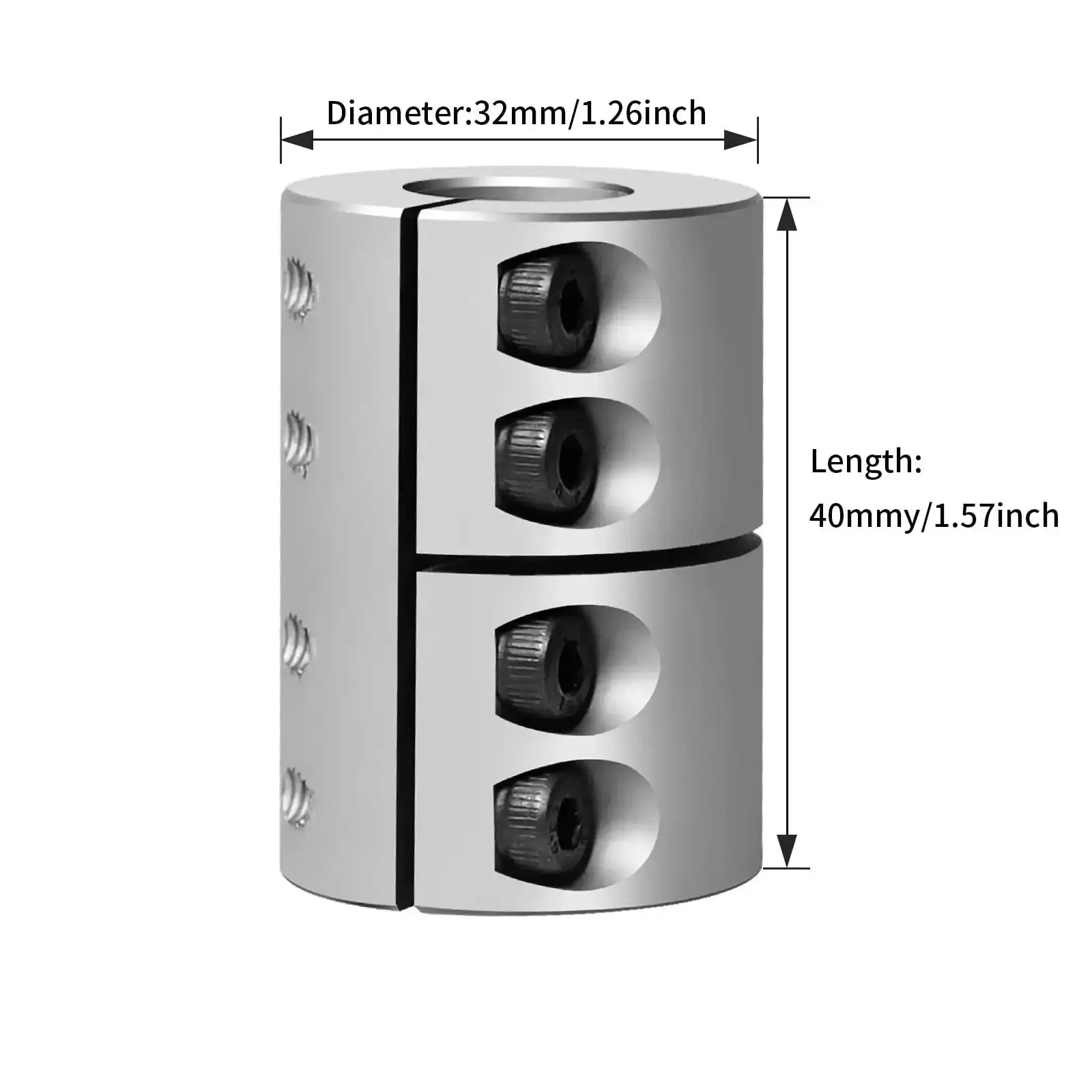 Rigid Coupling D32 By L40 6061 T6 Aluminum Shaft Coupler With 10 To 16mm Bore And M5 Screws For Servo Motors, Stepper Motors, CNC Machines, And 3D Printers Rock Solid High Precision - Image 7