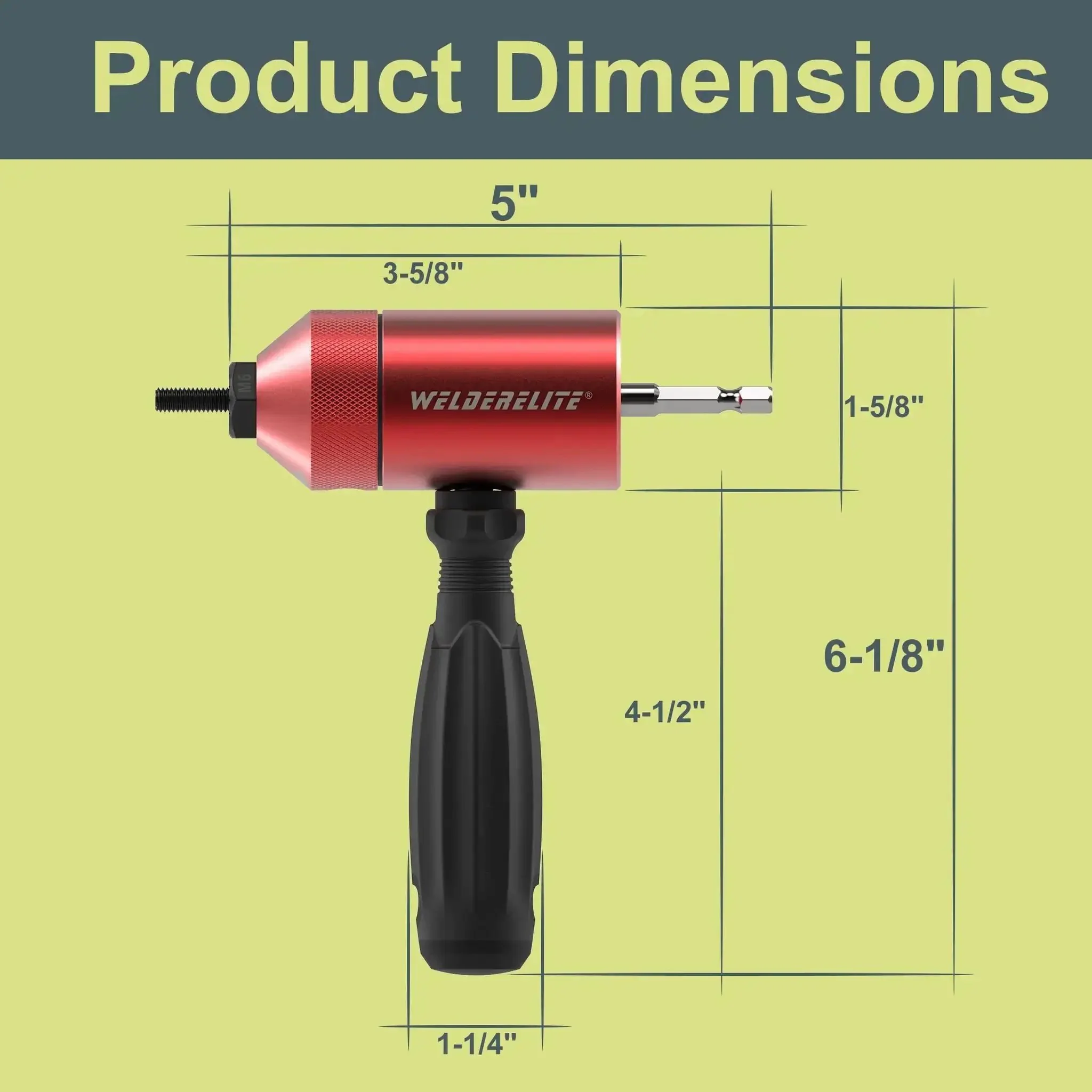 Rivet Nut Drill Adapter Kit With Dual Drive Modes Drill Or Ratchet For Fast Nutsert Installations Includes 270 Nuts And 36 Mandrels Red Finish Easy Cordless Drill Compatibility And Precise Torque Control - Image 4