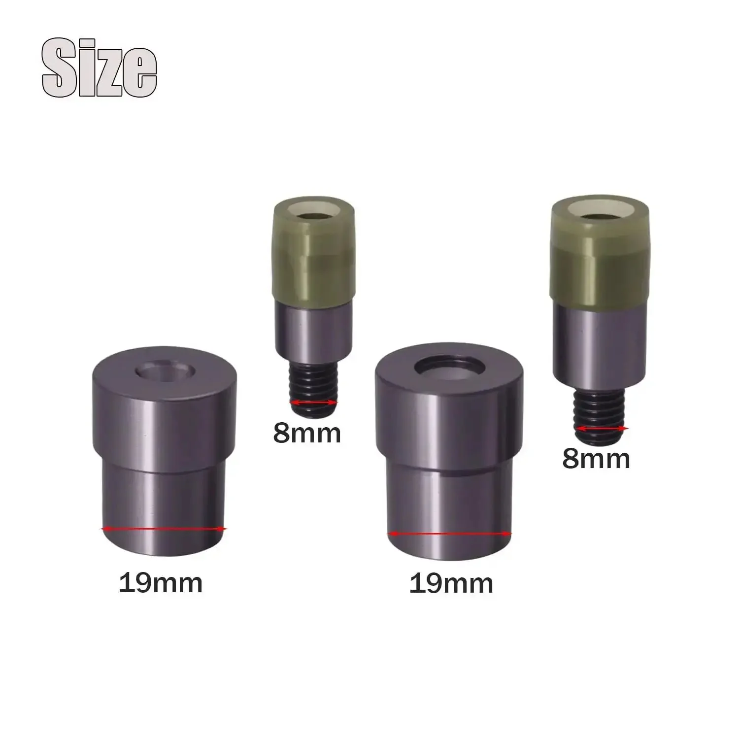 Rivet Setting Mold And Punch Die Set 6mm 9mm For Heavy Duty Hand Press Grommet Machine Pro Grade Durable Carbon Steel And Rubber Construction For Leather Fabric And Canvas Projects And DIY Gear - Image 4