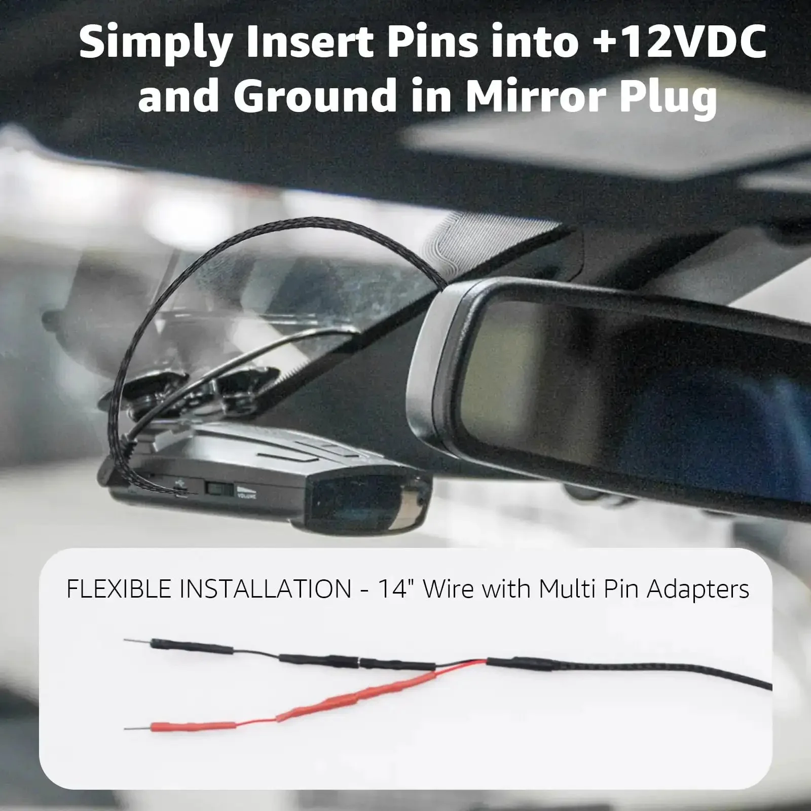 RJ11 Replacement Mirror Wire Power Cord For Uniden Radar Detectors, 1 Piece, Fits DFR7 R4 R3 R7 R8 Models, Quick Charge Car Cable For Rearview Mirror Detectors, Durable Harness Plug - Image 4