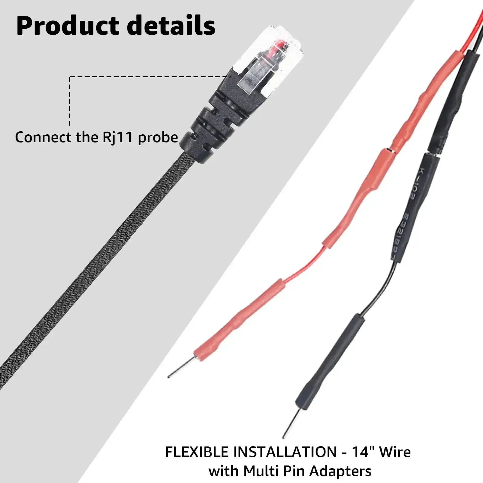 RJ11 Replacement Mirror Wire Power Cord For Uniden Radar Detectors, 1 Piece, Fits DFR7 R4 R3 R7 R8 Models, Quick Charge Car Cable For Rearview Mirror Detectors, Durable Harness Plug - Image 6