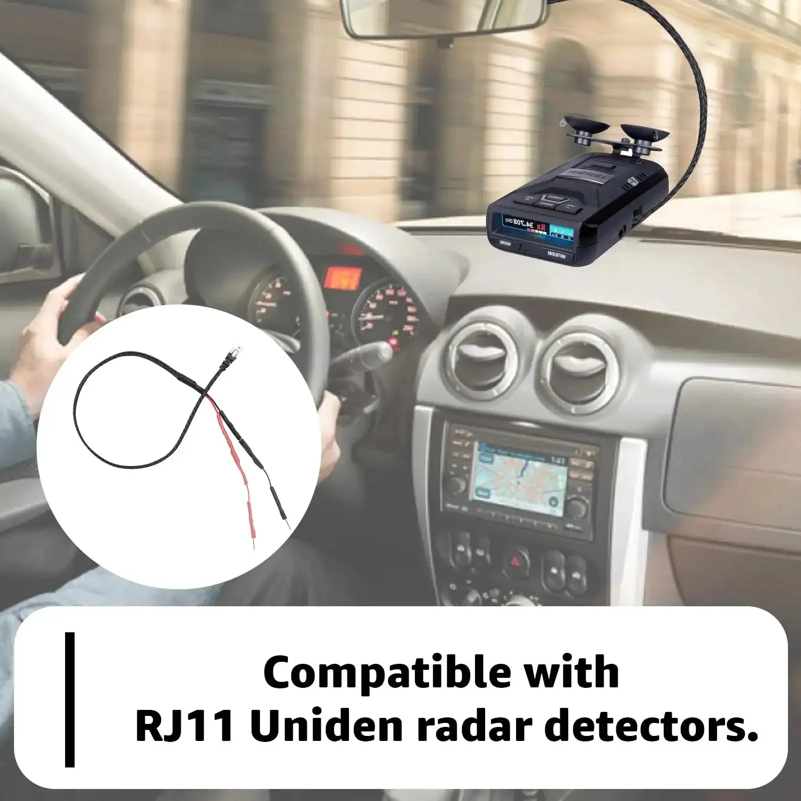 RJ11 Replacement Mirror Wire Power Cord For Uniden Radar Detectors, 1 Piece, Fits DFR7 R4 R3 R7 R8 Models, Quick Charge Car Cable For Rearview Mirror Detectors, Durable Harness Plug - Image 7