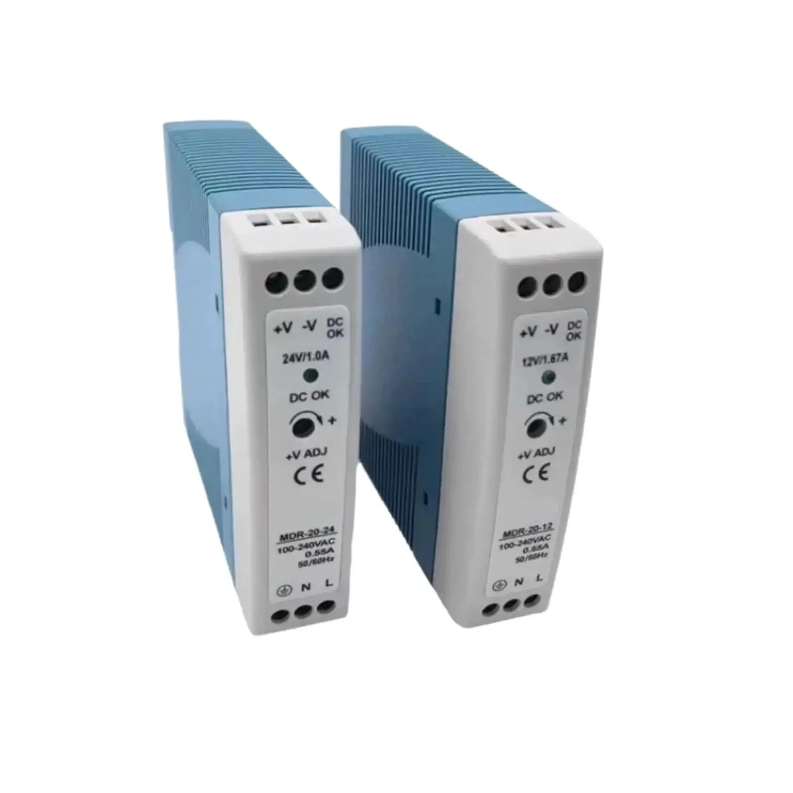 Rock Solid 20W DIN Rail Power Supply 12V To 24V For LED Lighting Industrial SMPS Switching Mode Module Plug And Play Compact Reliable 24V Output For Tough Environments
