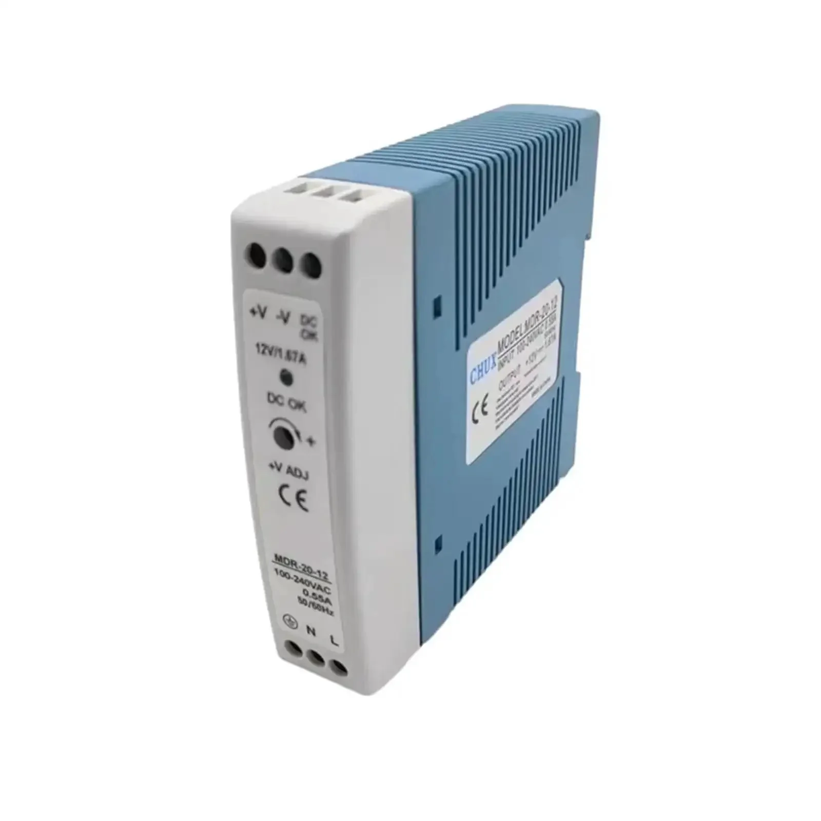 Rock Solid 20W DIN Rail Power Supply 12V To 24V For LED Lighting Industrial SMPS Switching Mode Module Plug And Play Compact Reliable 24V Output For Tough Environments - Image 3