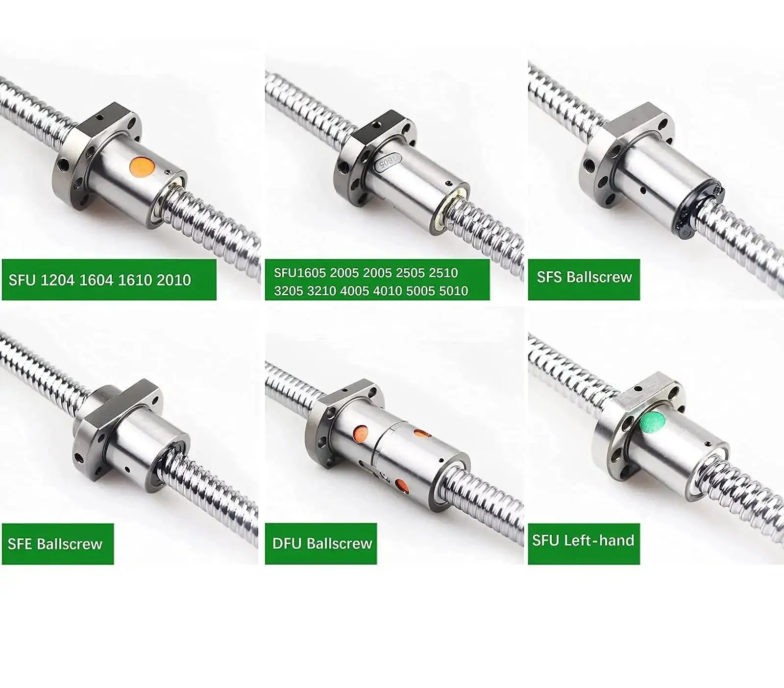 Rock Solid 25mm Ball Screw Kit SFU2510 RM2510 With 86.61 Inch Length 2200mm And 10mm Lead Includes Anti-Backlash Nut EK EF20 Bearing End Supports And Flexible Coupler For CNC Machines - Image 4