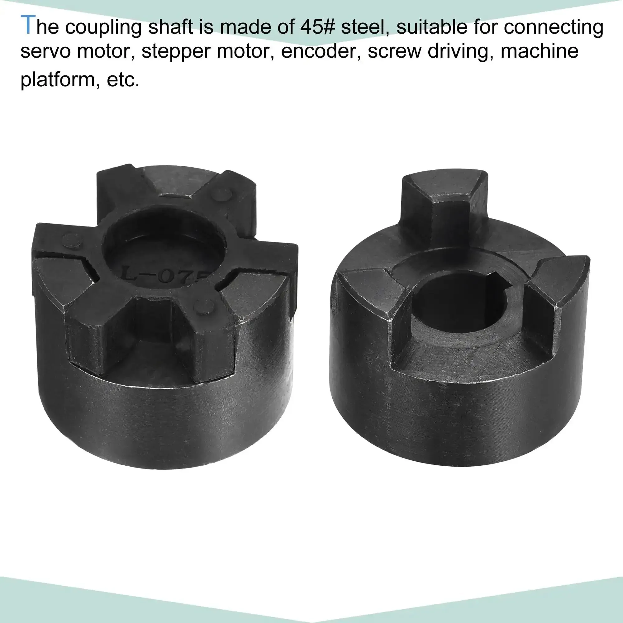 Rock Solid Flexible Coupling Shaft 15mm To 25mm Bore 52mm Length 44.5mm Outer Diameter Motor Coupler Joint For Servo And Stepper Motors Encoder And CNC Machines 45 Steel - Image 2