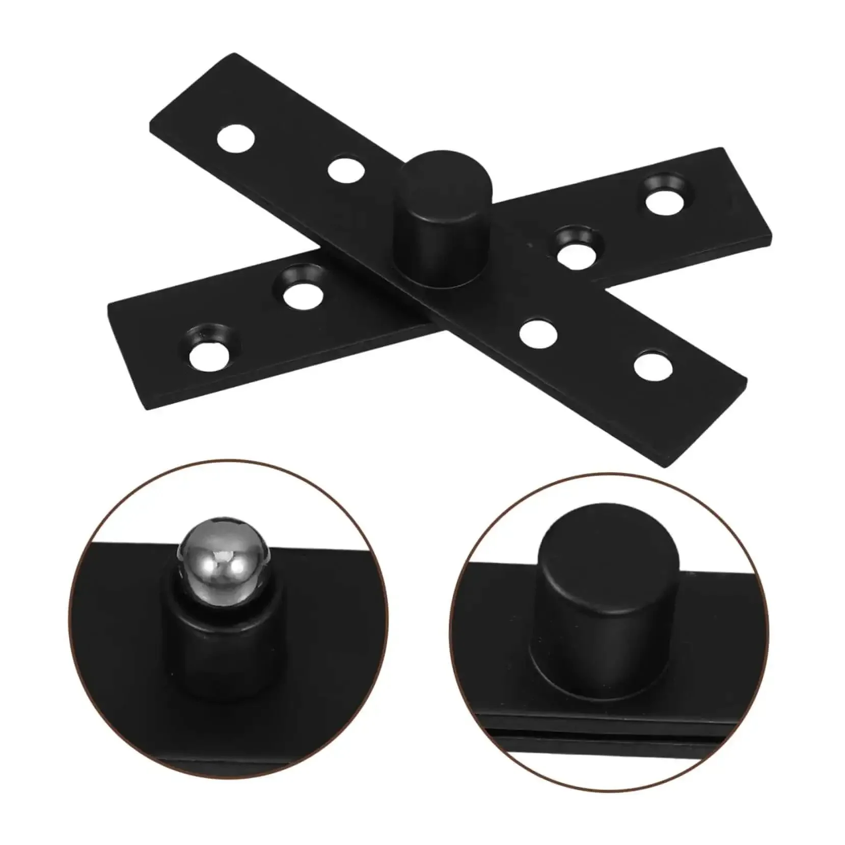 Rock Solid Heavy Duty Stainless Steel Pivot Hinges For Hidden Doors And Secret Bookcases In Black Finish Versatile For Home Office And Commercial Use Rotating Top And Bottom Hinge Positioning For Smooth Quiet Operation - Image 5