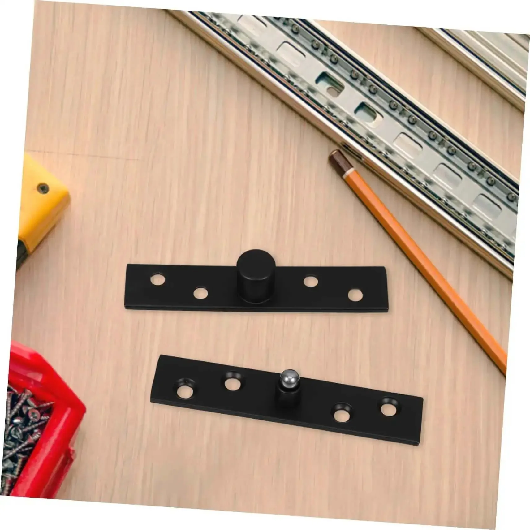 Rock Solid Heavy Duty Stainless Steel Pivot Hinges For Hidden Doors And Secret Bookcases In Black Finish Versatile For Home Office And Commercial Use Rotating Top And Bottom Hinge Positioning For Smooth Quiet Operation - Image 7