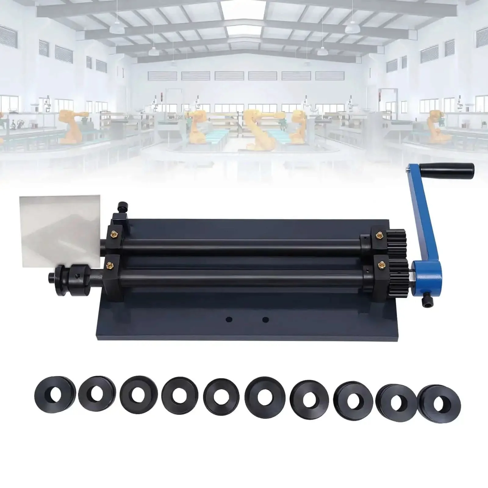 Roller Kit For Metal Sheets Tubing And Pipe With 12 Inch Gear Drive Bench Beader And 6 Dies Set Heavy Duty Steel Construction Manual Crank Beading Tool For DIY Metalworking Projects - Image 8