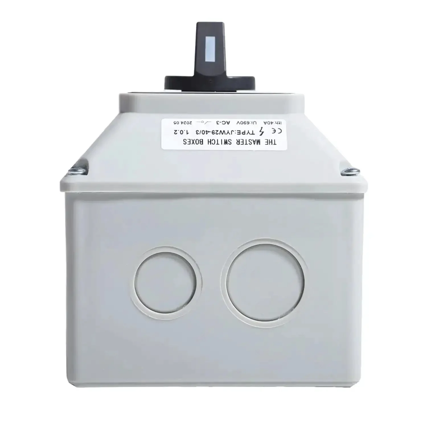 Rotary Changeover Switch Universal Selector Switch Enclosure Box 690V 40A 3 Position 3 Phase 12 Terminals Ideal For Beefy Industrial Power Control Safe Switching Flame Retardant PC Housing Copper Contacts - Image 2