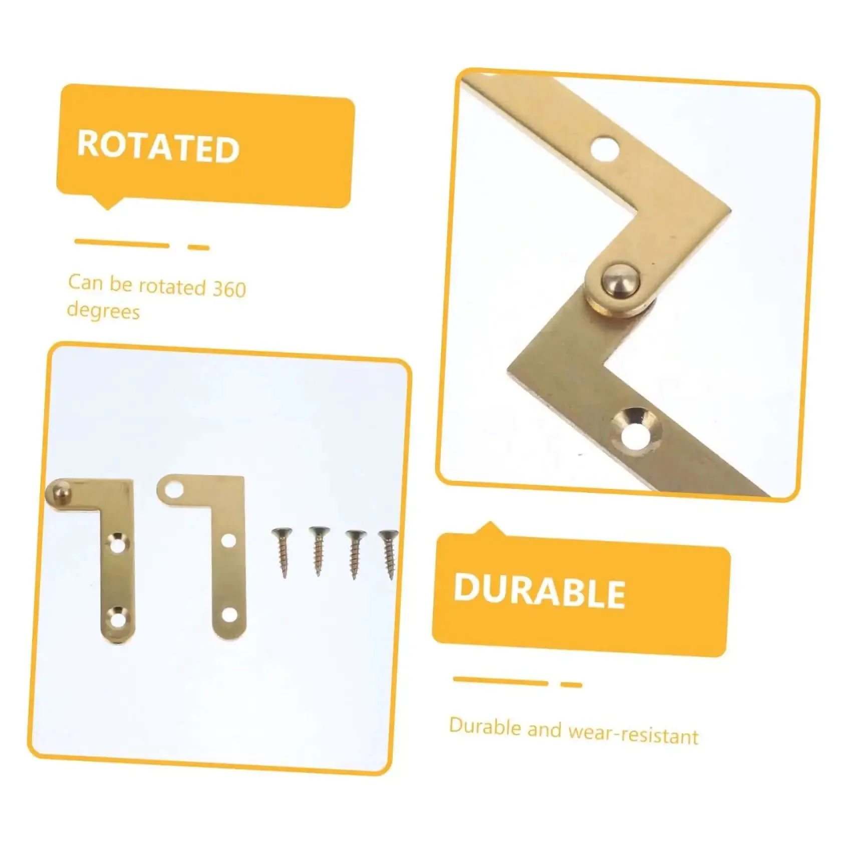 Rotatable Copper Pivot Door Hinges Set For Hidden Doors And Cabinets, Tough As Nails Heavy Duty Up Down Shaft Hardware For Attic Ladders, Smooth Silent Operation With Easy Install And Ultra Quiet Performance - Image 7