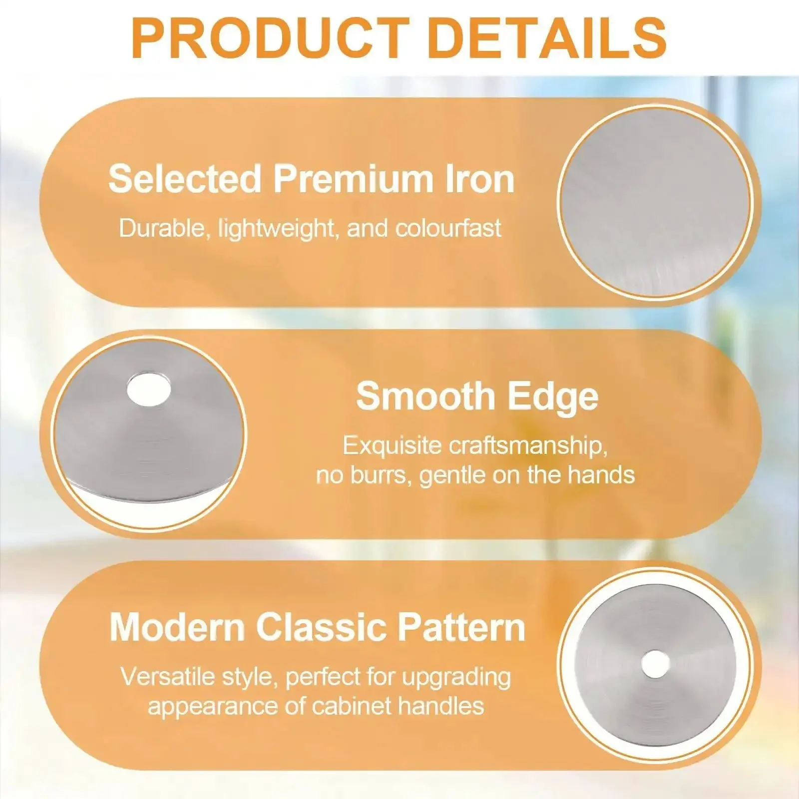 Round Back Plates For Cabinet Knobs 8 Pack Thick Iron Decor Back Plates For Bi Fold Closet Dresser Drawer Pulls Handles 2.36 Inch No Fuss Easy DIY Upgrade Premium Solid Iron Hardware - Image 5