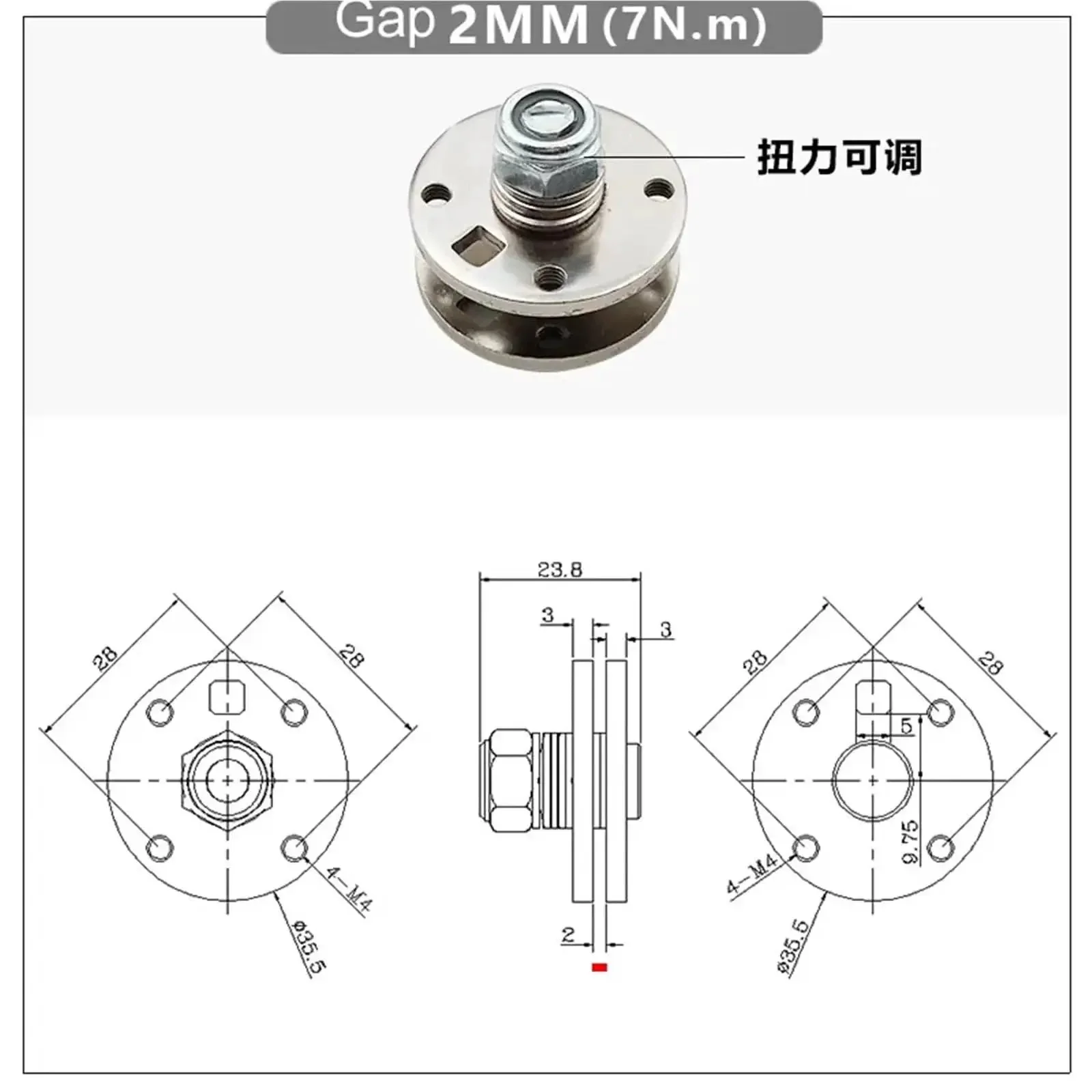 Round Damping Shaft Torque Hinge Adjustable Joint With 360-Degree Rotation For Arm Accessories, 1 Piece, Gap 2mm, Smooth Motion, Easy Install, Durable Metal Build, Dope DIY Upgrade For Your Projects - Image 4