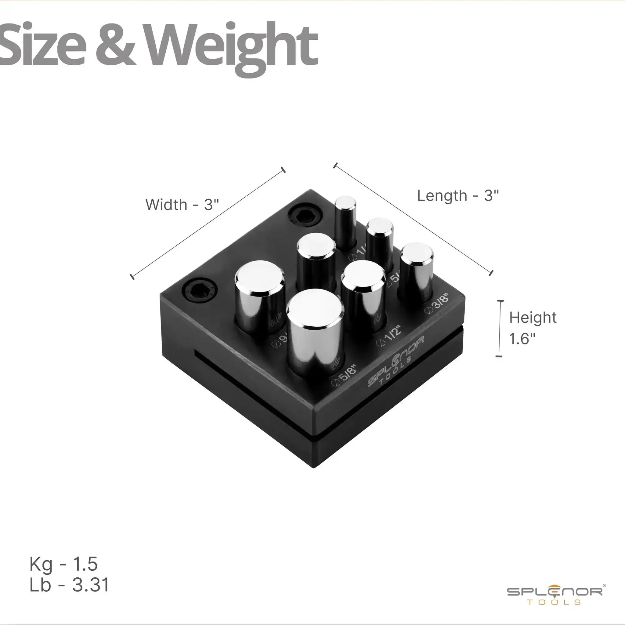 Round Disc Cutter Kit For Jewelry Makin And Metalwork, Five Die Sizes From 12.7mm To 25.4mm, Cuts Soft Nonferrous Metals Up To 18 Gauge, Half Inch To One Inch Range, Heavy Duty Steel Construction - Image 3