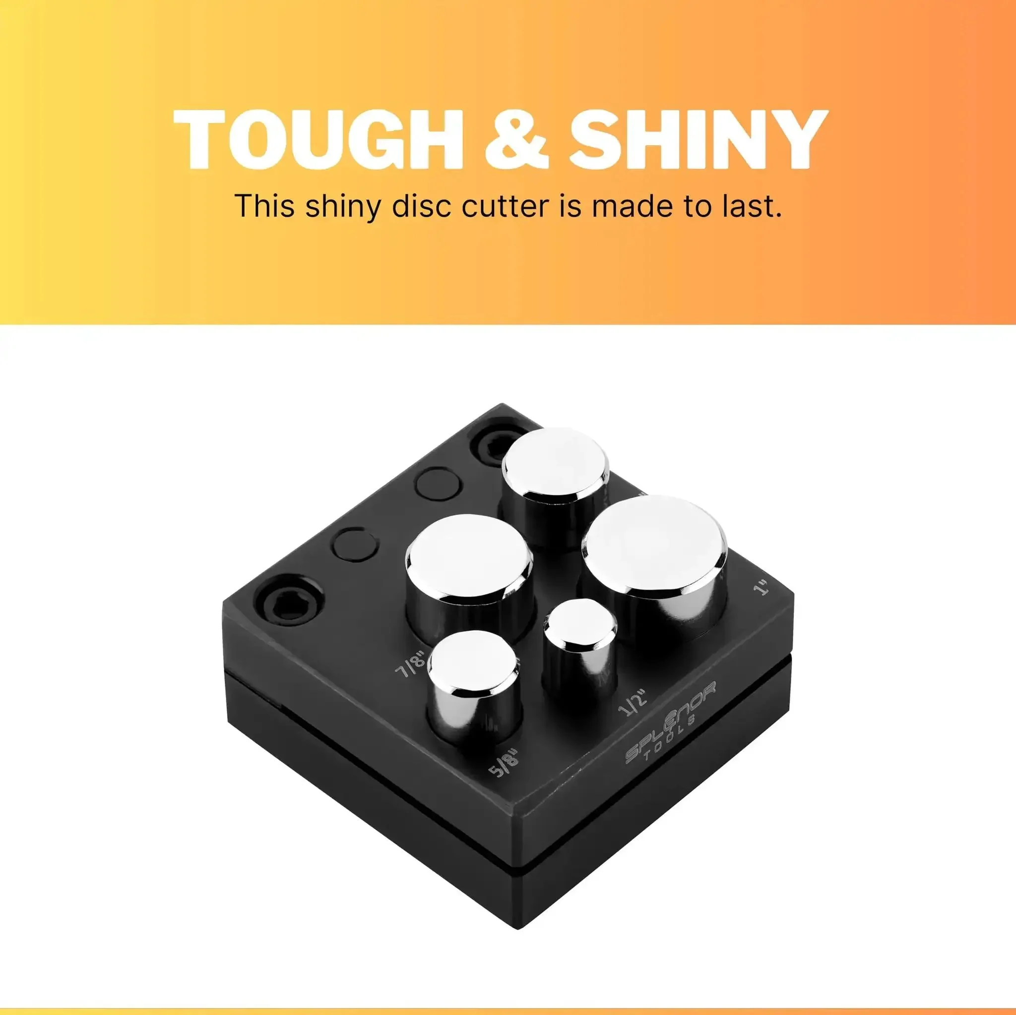 Round Disc Cutter Kit For Jewelry Makin And Metalwork, Five Die Sizes From 12.7mm To 25.4mm, Cuts Soft Nonferrous Metals Up To 18 Gauge, Half Inch To One Inch Range, Heavy Duty Steel Construction - Image 6