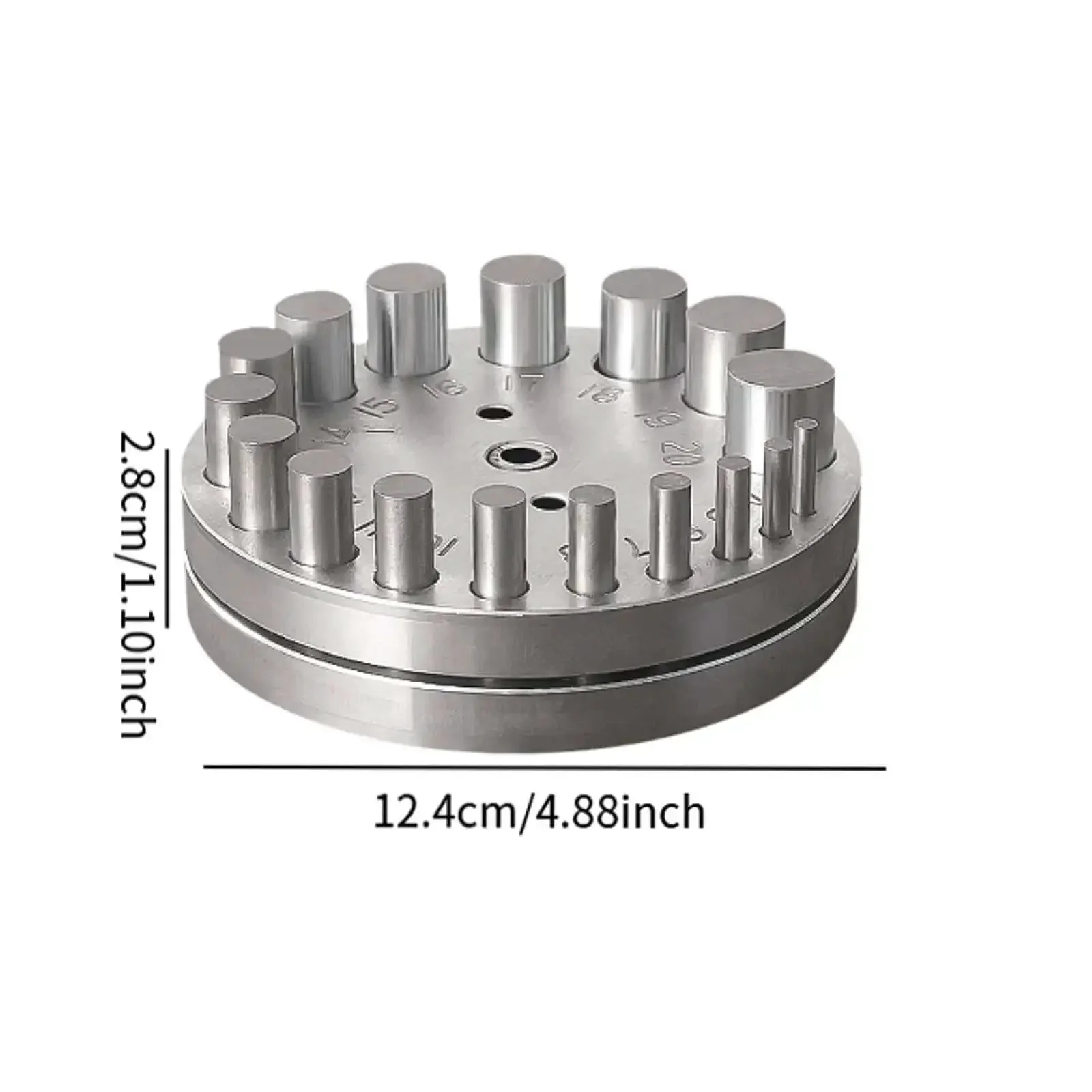 Round Disc Cutter Set Manual Round Punch Heavy Duty Coin Punch Tool For Jewelry Making And Metal Forming Die For Sheets Brass Gaskets Jewelers Compact 124mm Long 28mm High - Image 5