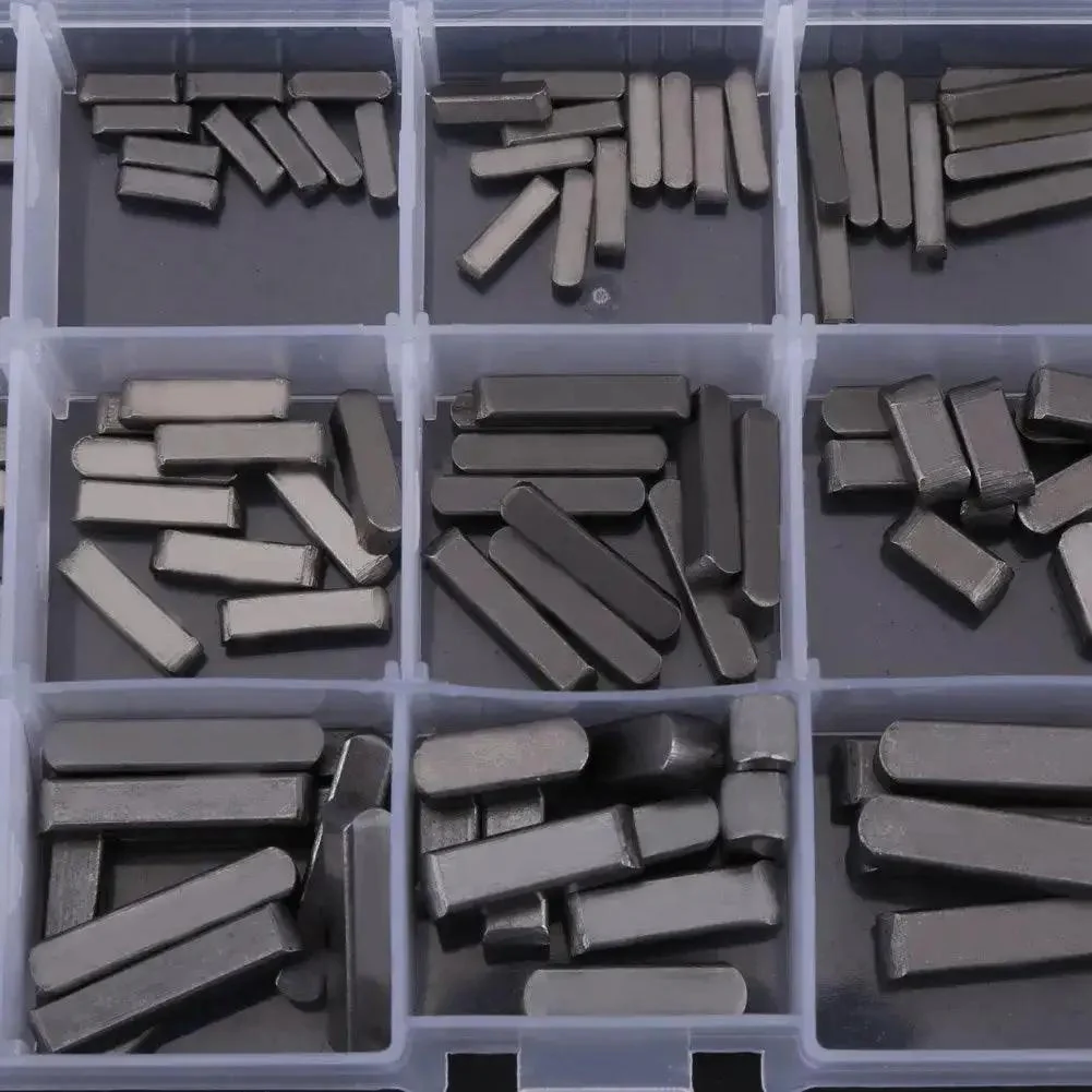 Round Ended Feather Keys Set 140 Piece For Keyways And Fasteners In Mechanical And Industrial Projects With 8mm 10mm 12mm 16mm 20mm 25mm 30mm Sizes Parallel Square Keys And Key Stock For Quick Install And Easy Maintenance - Image 7