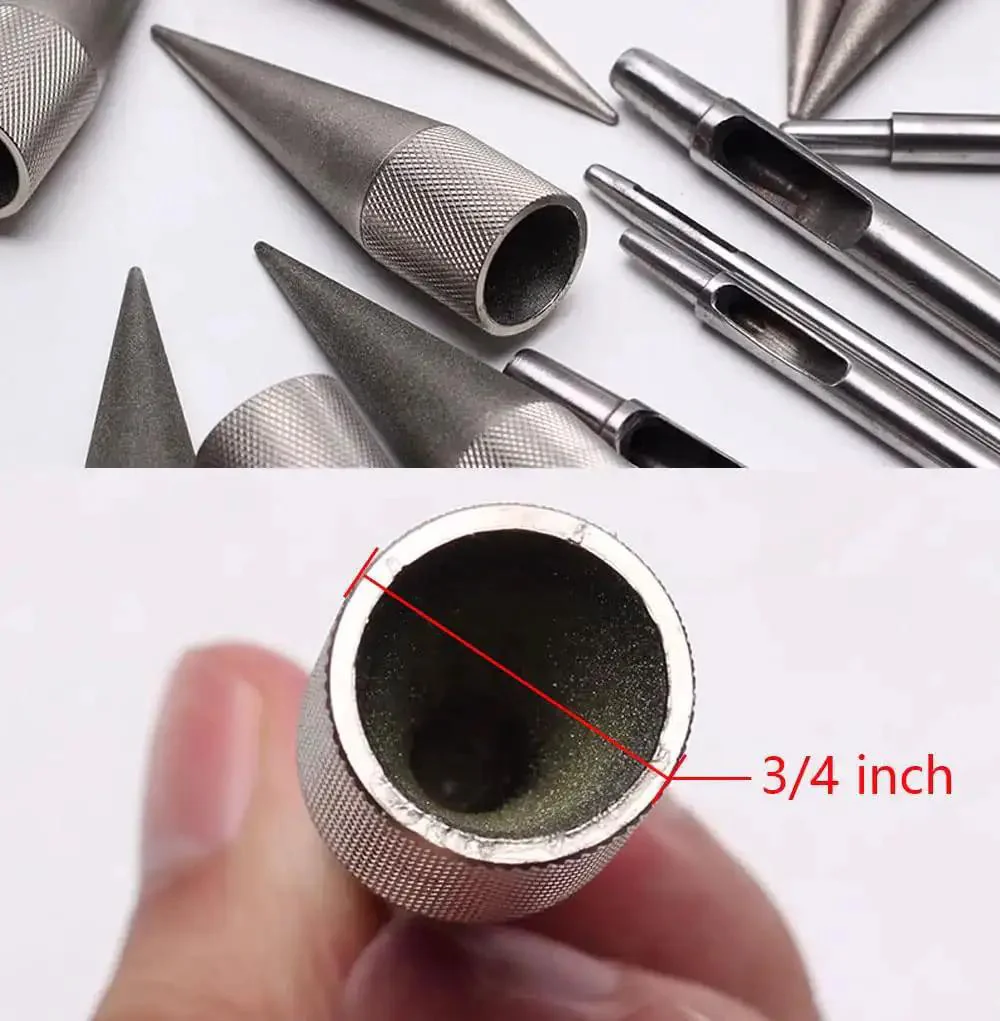 Round Hole Punch Edge Sharpener For DIY Leatherwork, Handy Manual Grinder Tool, Stainless Steel Sharpener For Punch Edges, Polishing And Finishing Circular Holes In Leather Projects - Image 6
