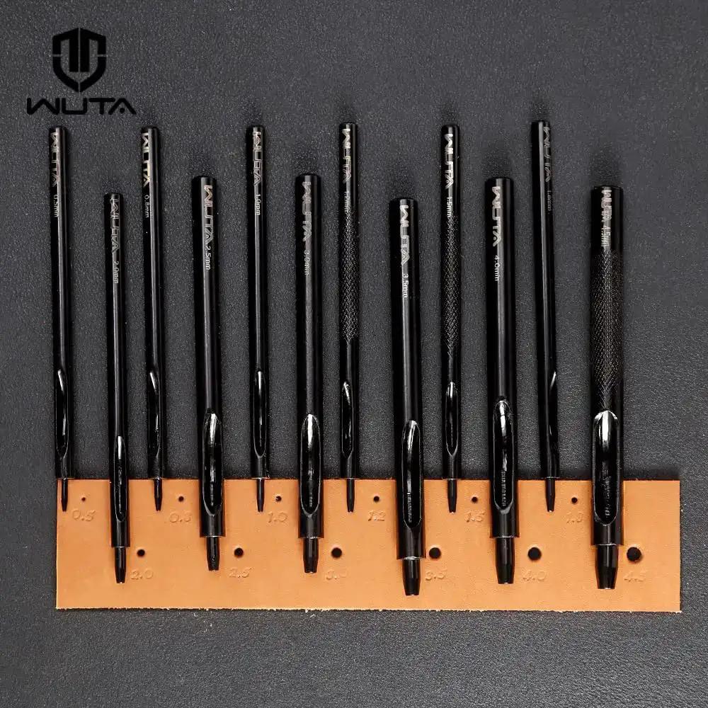 Round Hole Punch Set For Leather, Watch Bands, Belts, And Crafting, Pro Grade Heavy Duty Steel Hollow Punches In Sizes 1mm, 1.5mm, 2mm, 3mm, 4mm And 5mm For Leatherworking, Fabric, Paper, And Plastic, Rust Resistant And Durable - Image 3