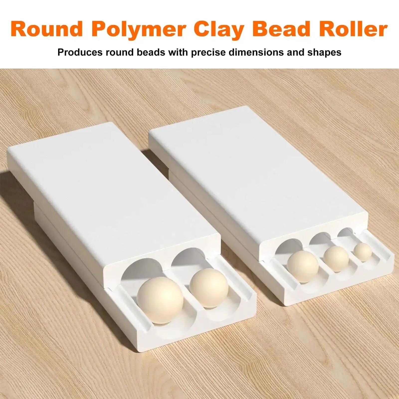 Round Shape Polymer Clay Bead Roller for DIY Jewelry, Bead Crafting Tool Set with 6mm, 8mm, 10mm, 12mm and 14mm Diameters, Two Pack Bead Roller Maker Kit for Consistent Round Beads - Image 7