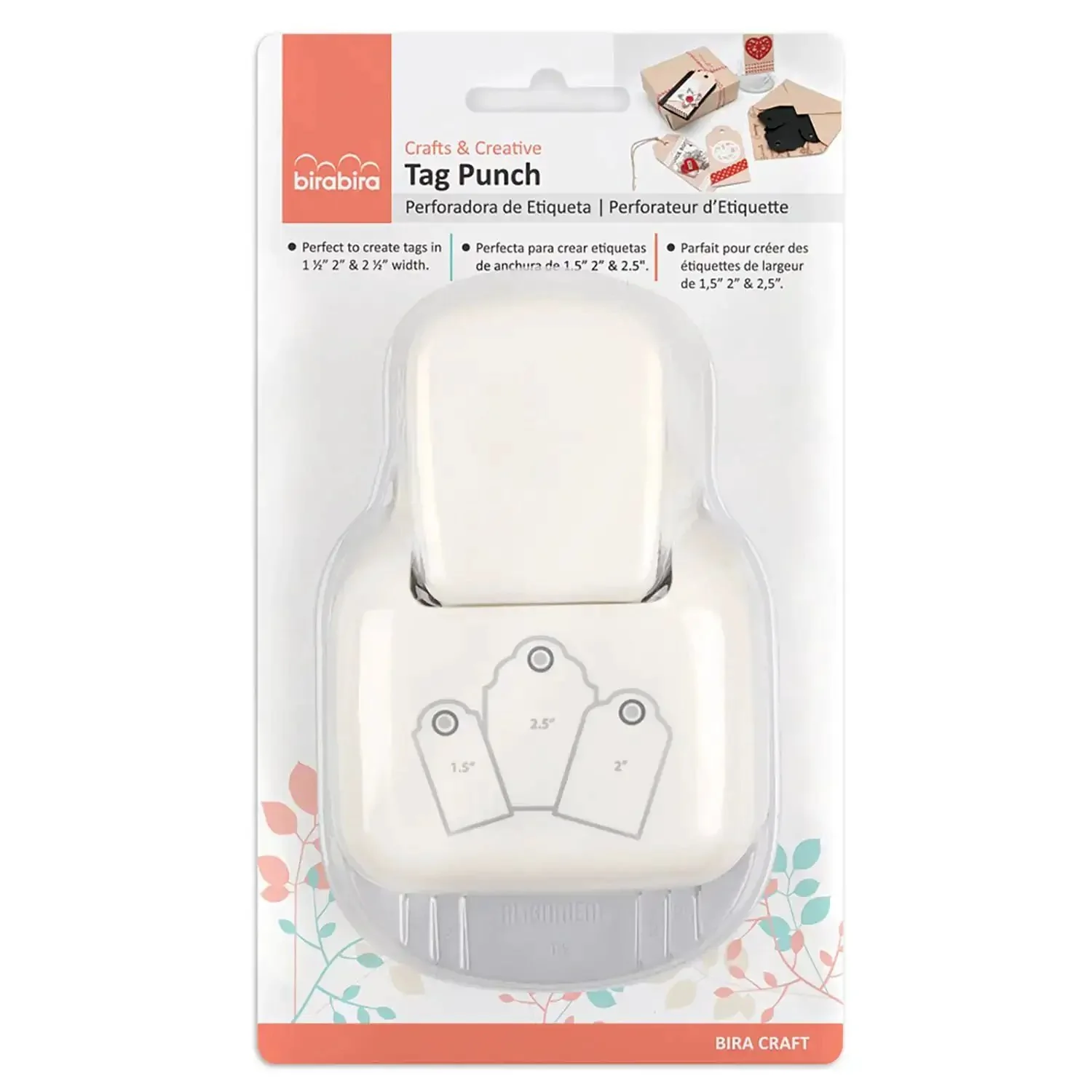 Round Tag Punch Set With Lever Action For Paper Crafting Includes 1.5 Inch 2 Inch And 2.5 Inch Punches Embossed Center Hole Compact Tool For Scrapbooking Cards Party Decor And DIY Tags - Image 7
