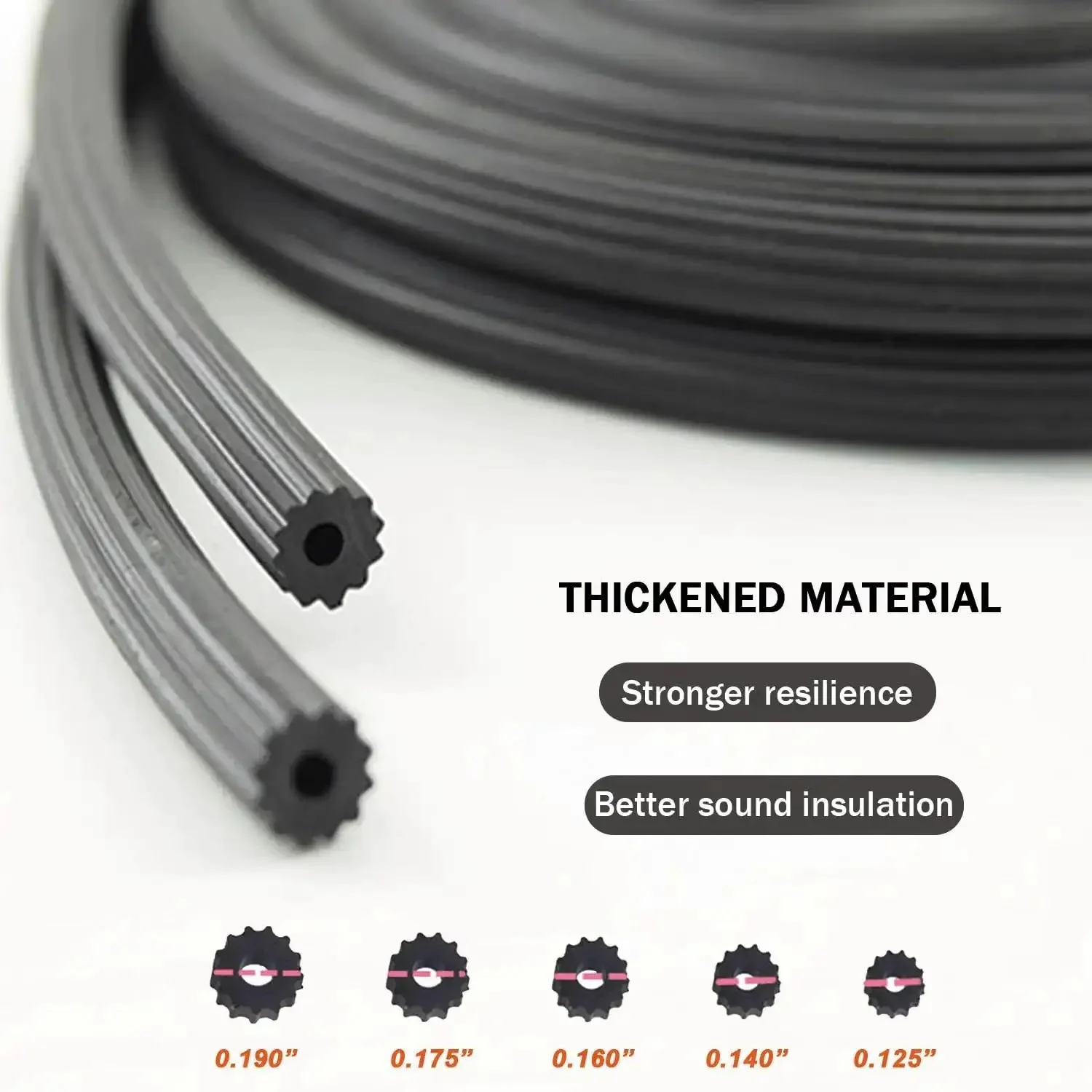 Round Window Screen Spline, 0.197 Inch Diameter, 100 Foot Roll for Replacement Screens, Fits 0.189 to 0.205 Inch Grooves, Durable PE Retainer Spline with Serrated Hollow Core, No-Fuss, Easy Cut and Install - Image 6