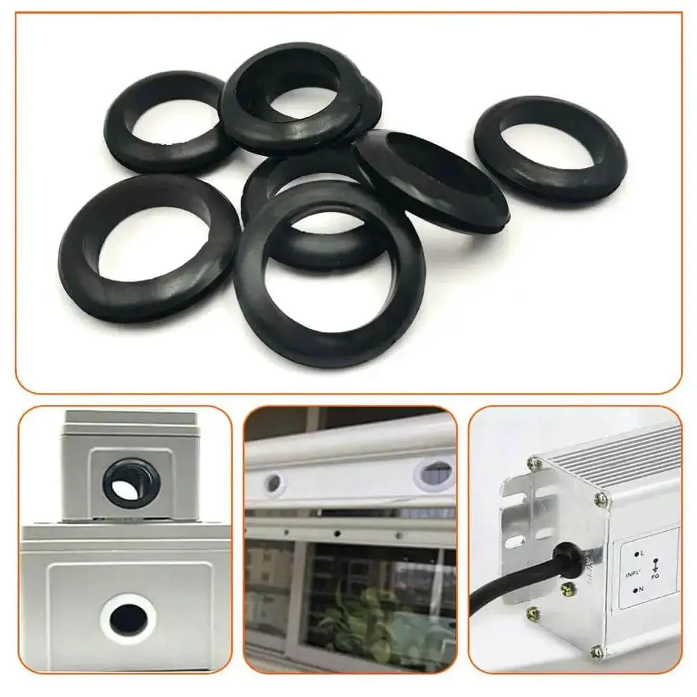 Rubber Grommets For Wiring 1-1/2 In Panel Hole With 1-3/8 In Inner Diameter And 2 In Outer Diameter, Firewall Grommet For Automotive Use, Eyelet Ring Gasket For Metal Electrical Boxes, Wires Cables Hoses Protection, Pack Of 8, 35x38 Mm - Image 3