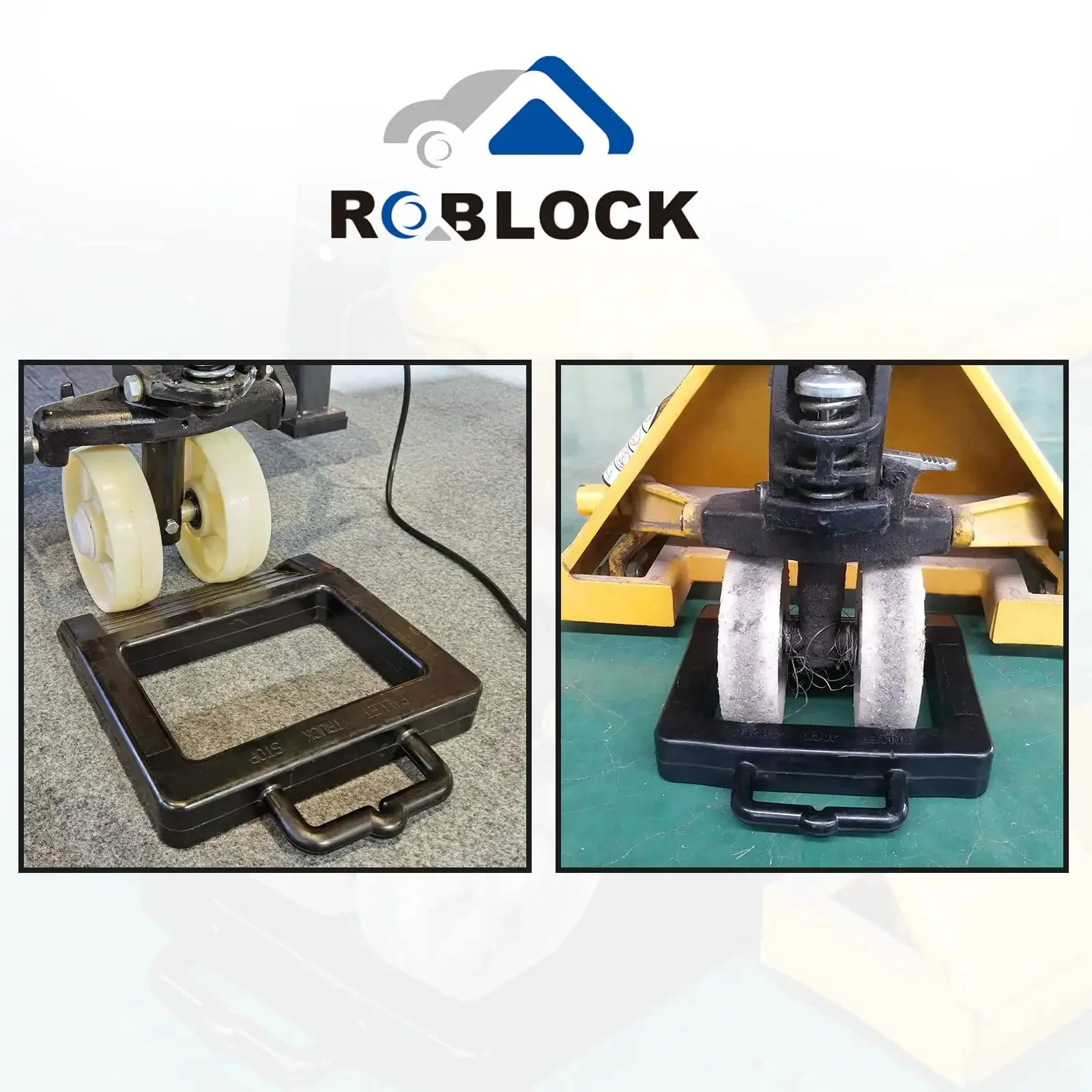 Rubber Pallet Jack Chock Heavy Duty Wheel Stopper For Pallet Jacks And Trucks Stabilizes Wheels For Safer More Efficient Handling 14.2 Inch Length By 11.2 Inch Width By 2 Inch Height Black - Image 4