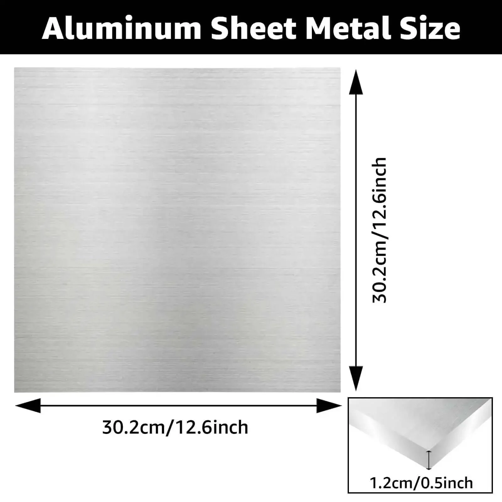 Rugged 6061 Aluminum Alloy Sheet Plate 11.8 By 11.8 Inch Flat Plate Half Inch Thick With Protective Film For Industrial And DIY Projects 300 By 300 MM Precision Cut Water Resistant Durable Flat Metal Sheet - Image 7