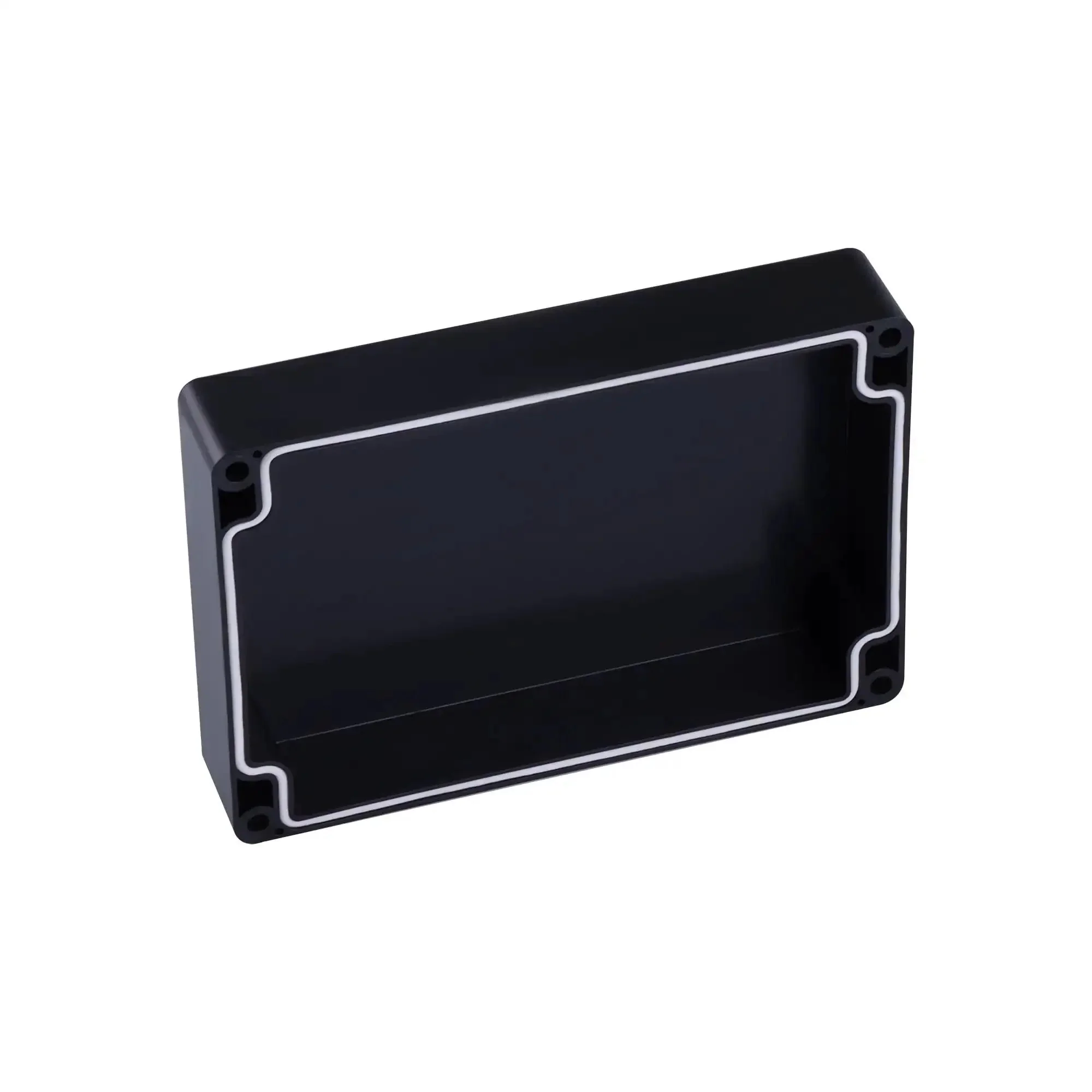 Rugged ABS Plastic Junction Box Enclosure For Electronics Projects 6.3 x 4.33 x 3.54 In Black Instrument Case DIY Electrical Box For Hobbyists Durable Drop-Resistant Project Housing For Controllers And Circuits - Image 2